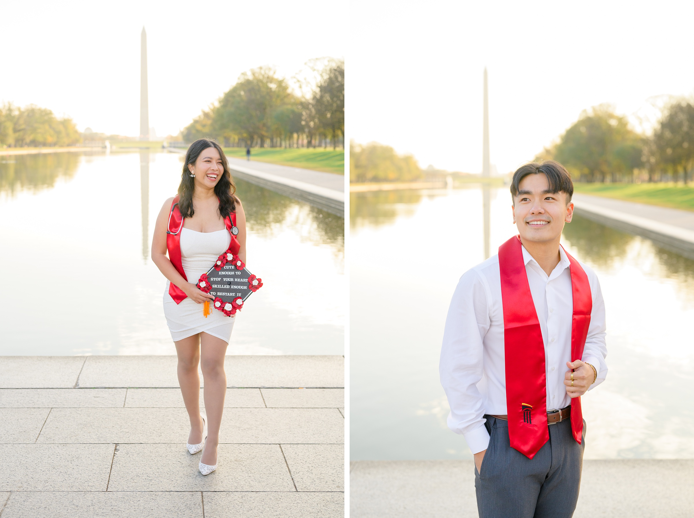 Jefferson Memorial Graduation Photos in Washington, D.C. photographed by Baltimore Grad Photographer Cait Kramer. 