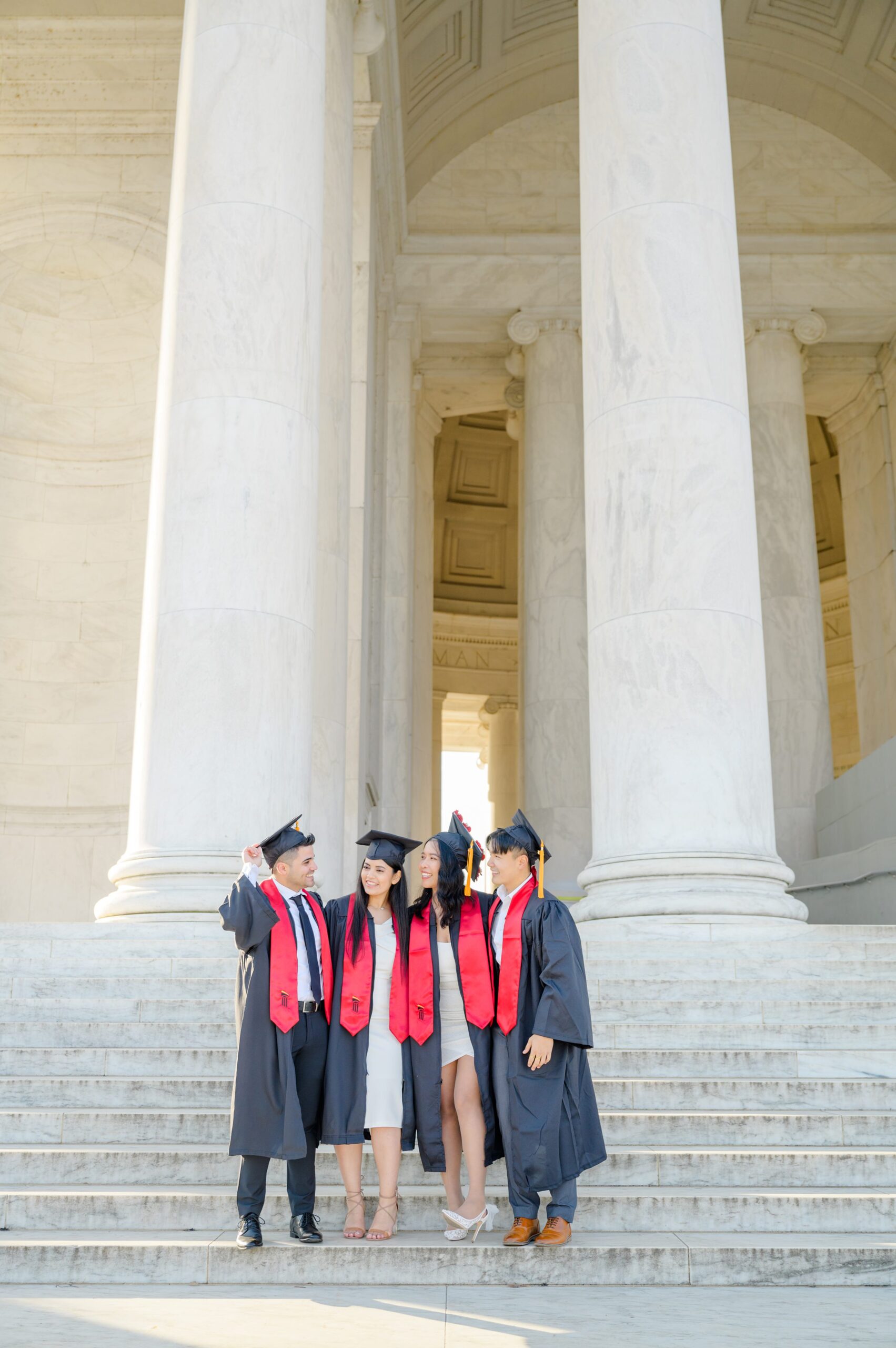 Jefferson Memorial Graduation Photos in Washington, D.C. photographed by Baltimore Grad Photographer Cait Kramer. 