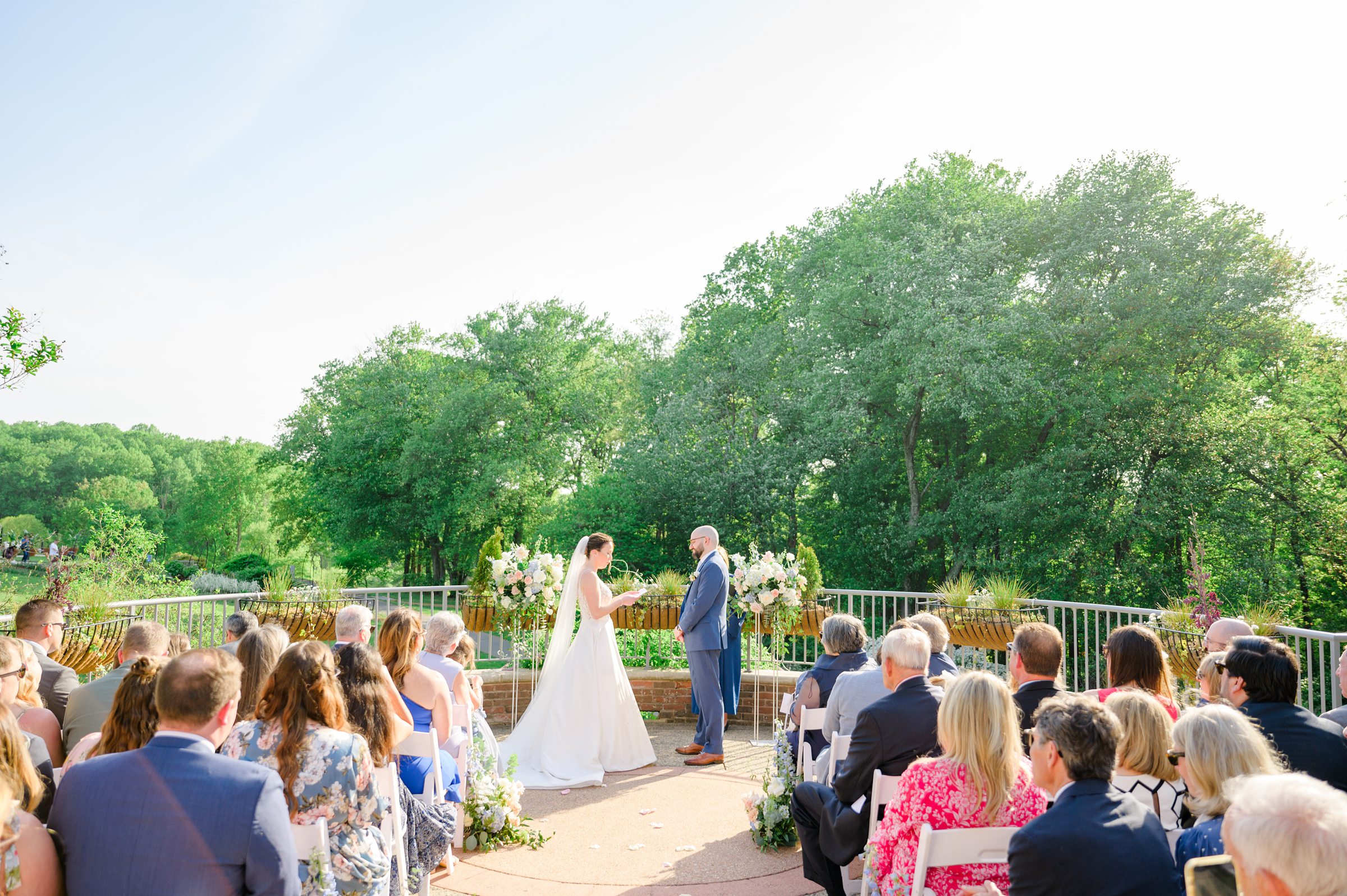 Spring wedding day at The Atrium at Meadowlark Botanical Gardens Photographed by Baltimore Wedding Photographer Cait Kramer Photography