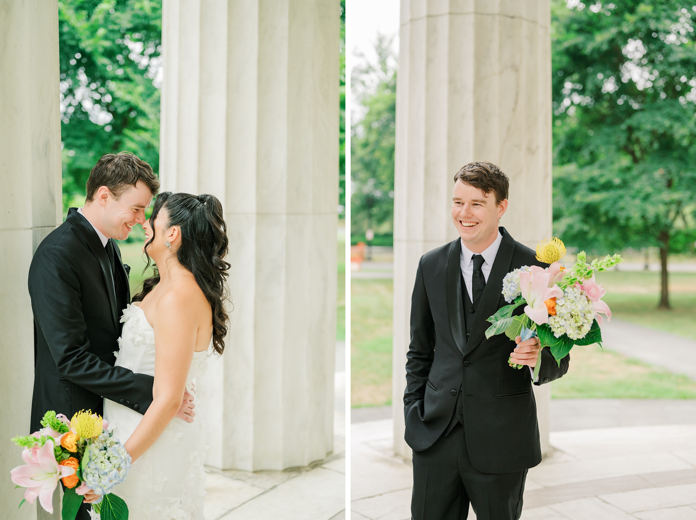 Summer elopement at the DC War Memorial Photographed by Baltimore Wedding Photographer Cait Kramer Photography