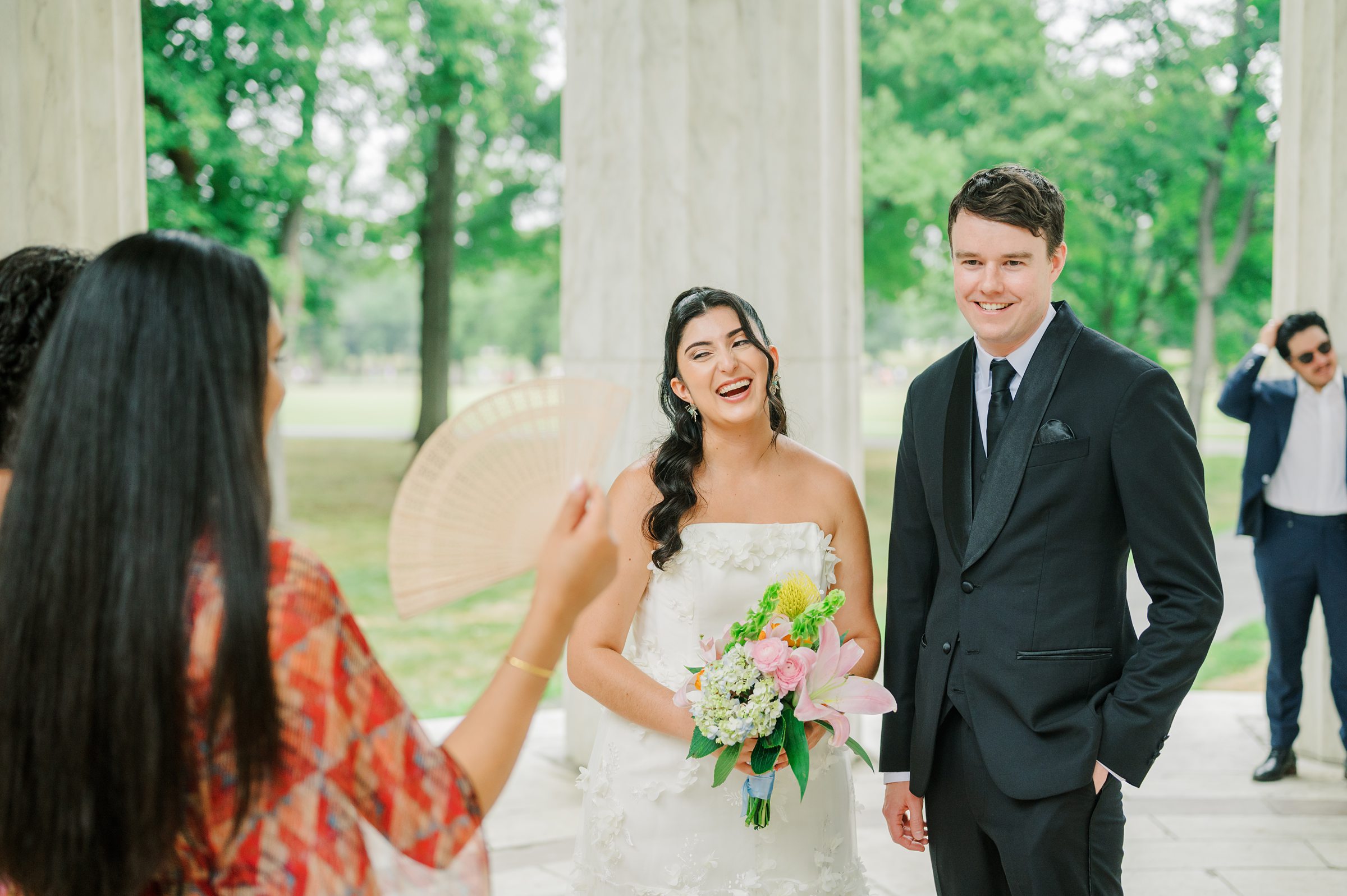 Summer elopement at the DC War Memorial Photographed by Baltimore Wedding Photographer Cait Kramer Photography