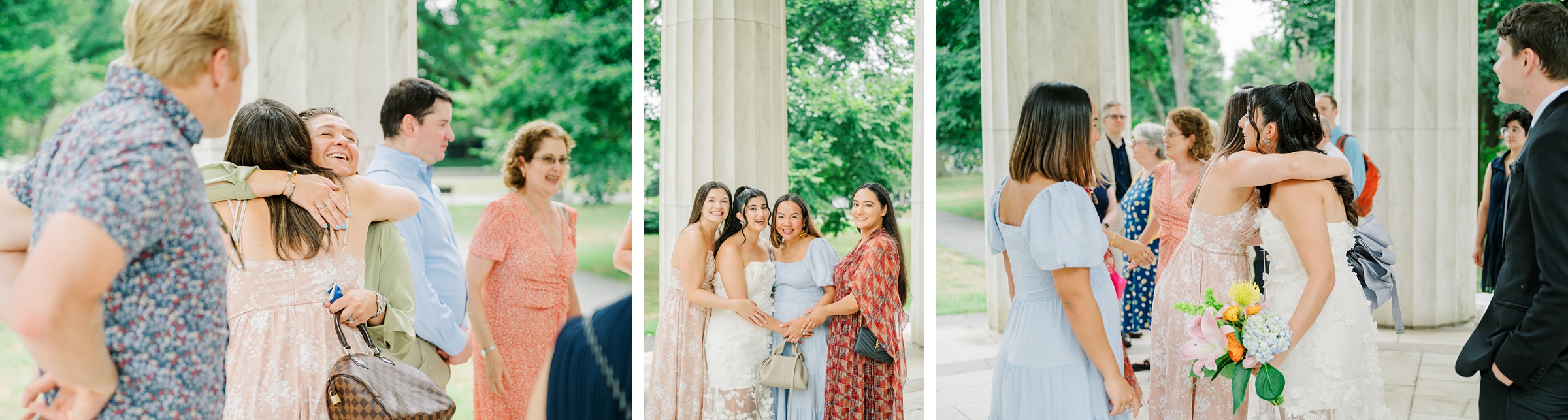 Summer elopement at the DC War Memorial Photographed by Baltimore Wedding Photographer Cait Kramer Photography