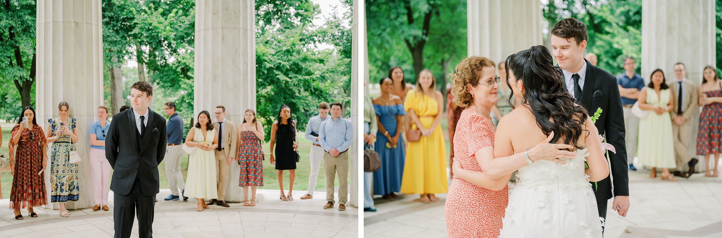 Summer elopement at the DC War Memorial Photographed by Baltimore Wedding Photographer Cait Kramer Photography