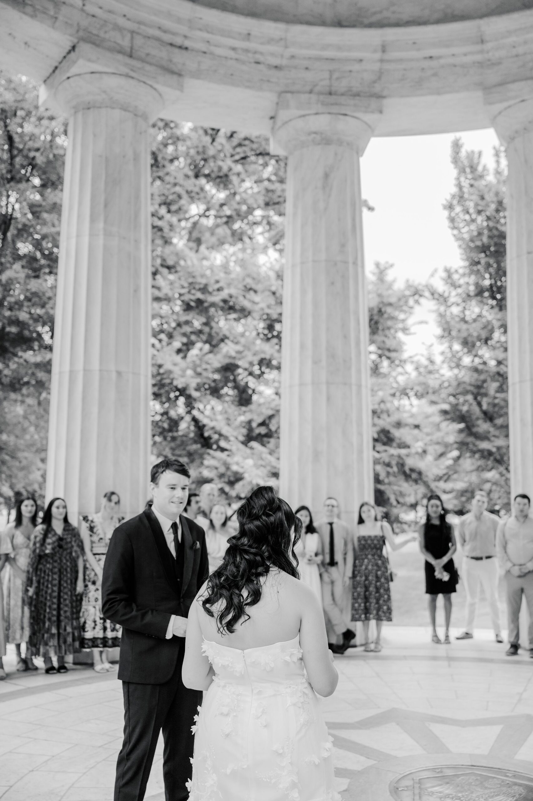 Summer elopement at the DC War Memorial Photographed by Baltimore Wedding Photographer Cait Kramer Photography