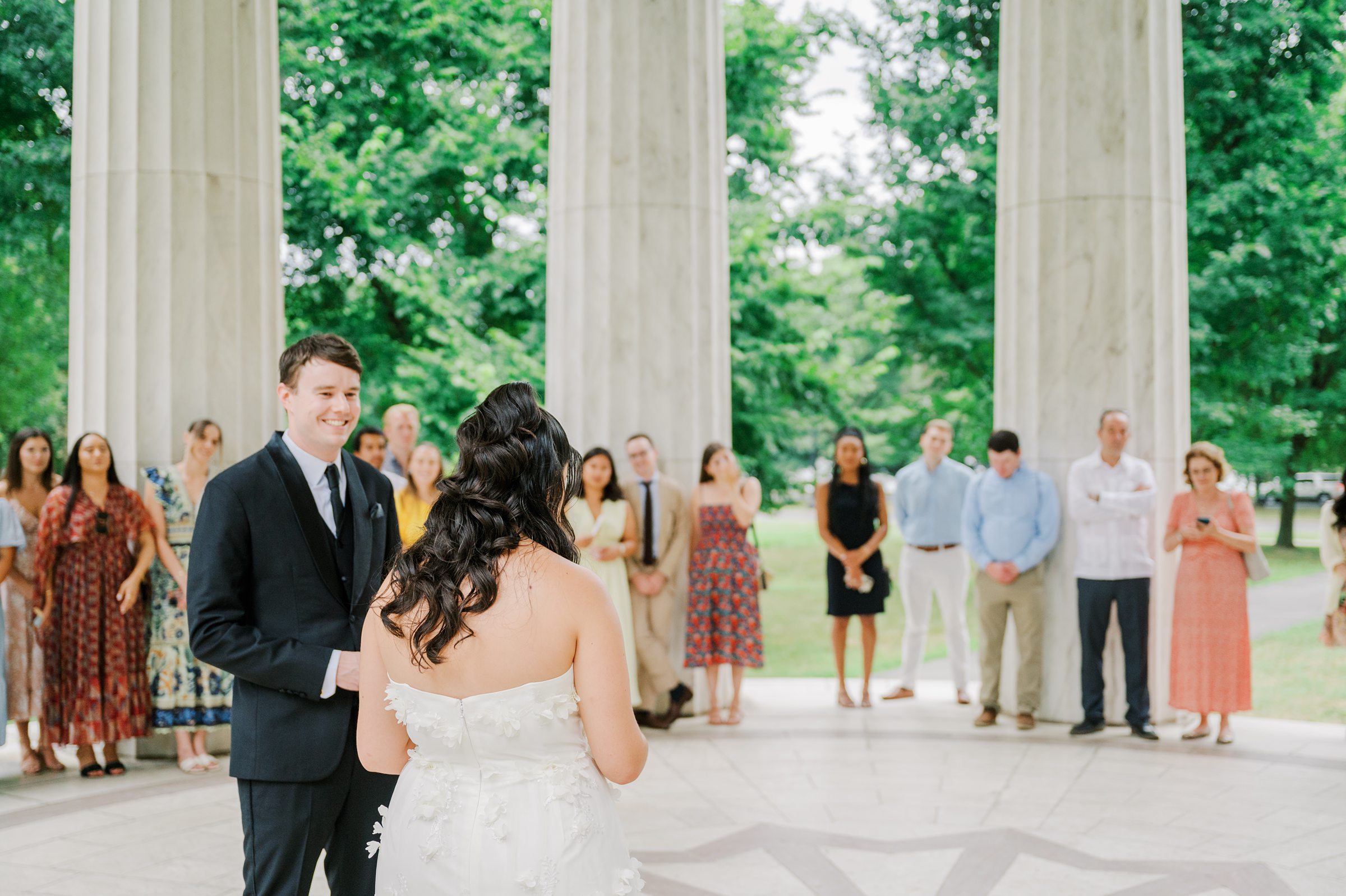 Summer elopement at the DC War Memorial Photographed by Baltimore Wedding Photographer Cait Kramer Photography