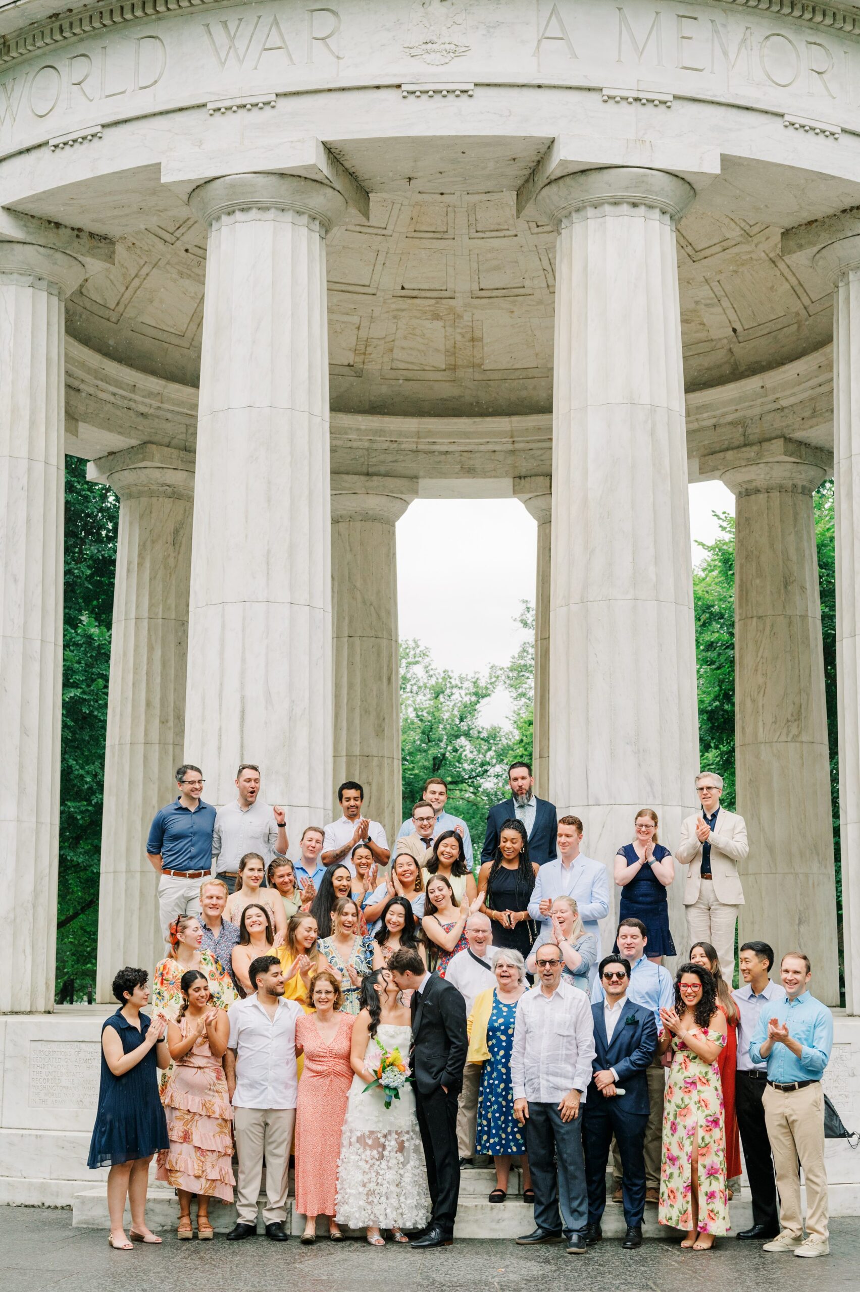 Summer elopement at the DC War Memorial Photographed by Baltimore Wedding Photographer Cait Kramer Photography