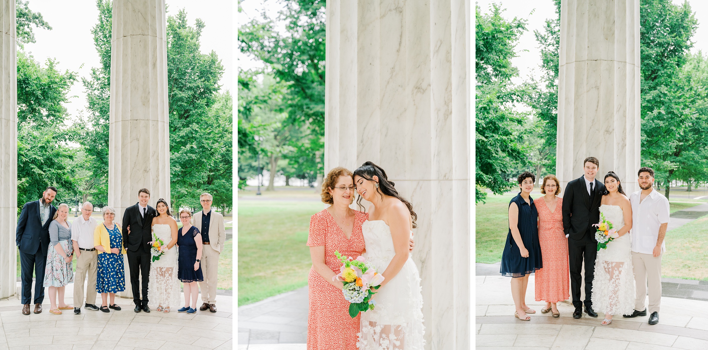 Summer elopement at the DC War Memorial Photographed by Baltimore Wedding Photographer Cait Kramer Photography