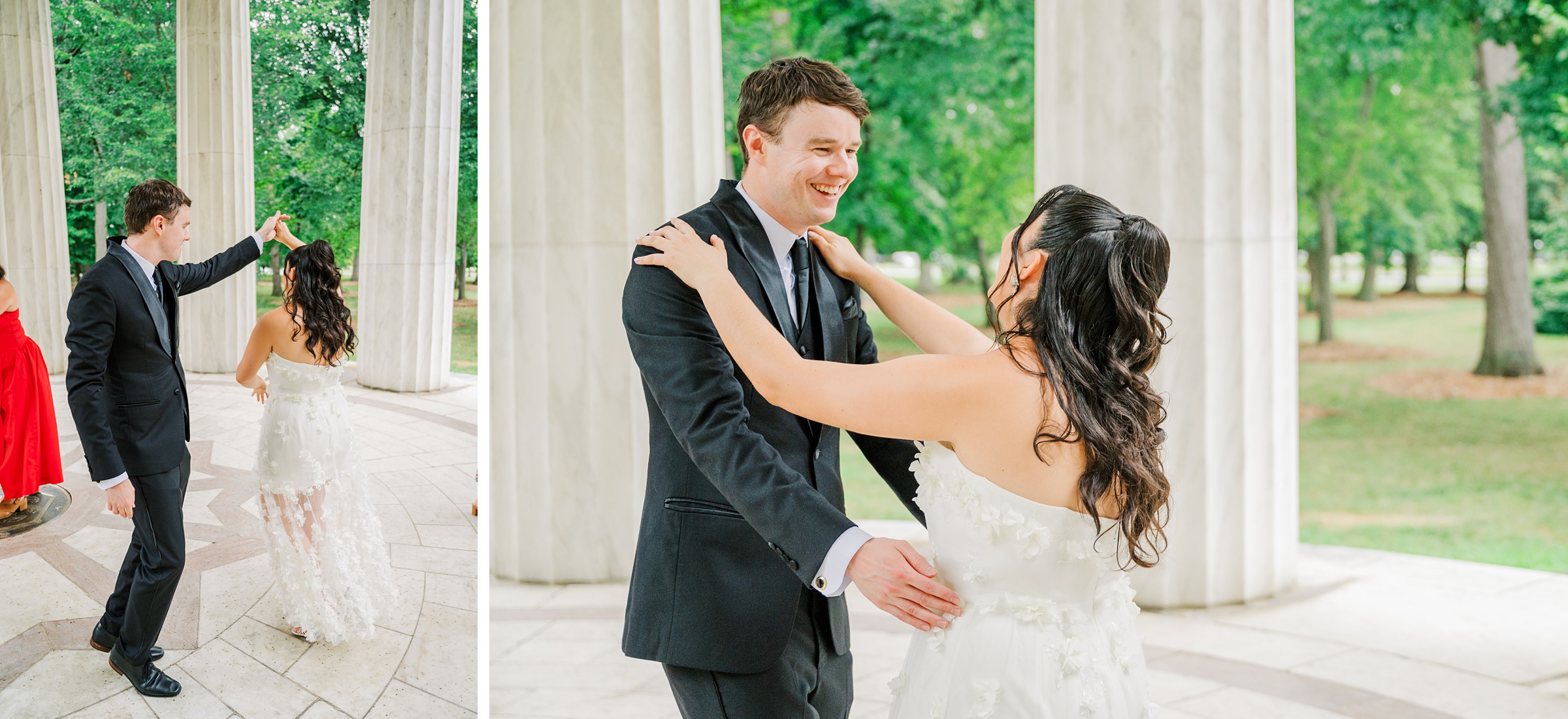 Summer elopement at the DC War Memorial Photographed by Baltimore Wedding Photographer Cait Kramer Photography