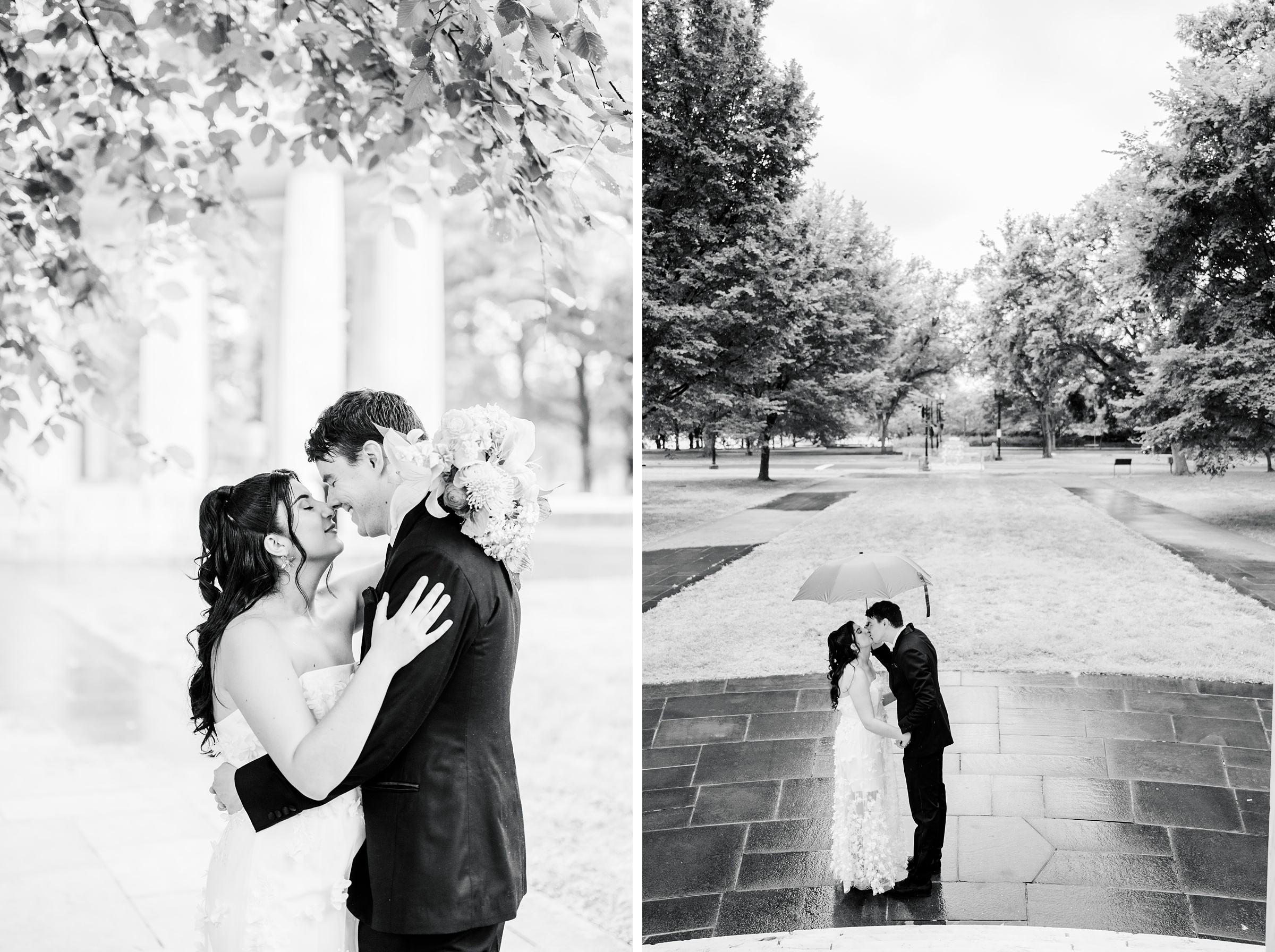 Summer elopement at the DC War Memorial Photographed by Baltimore Wedding Photographer Cait Kramer Photography