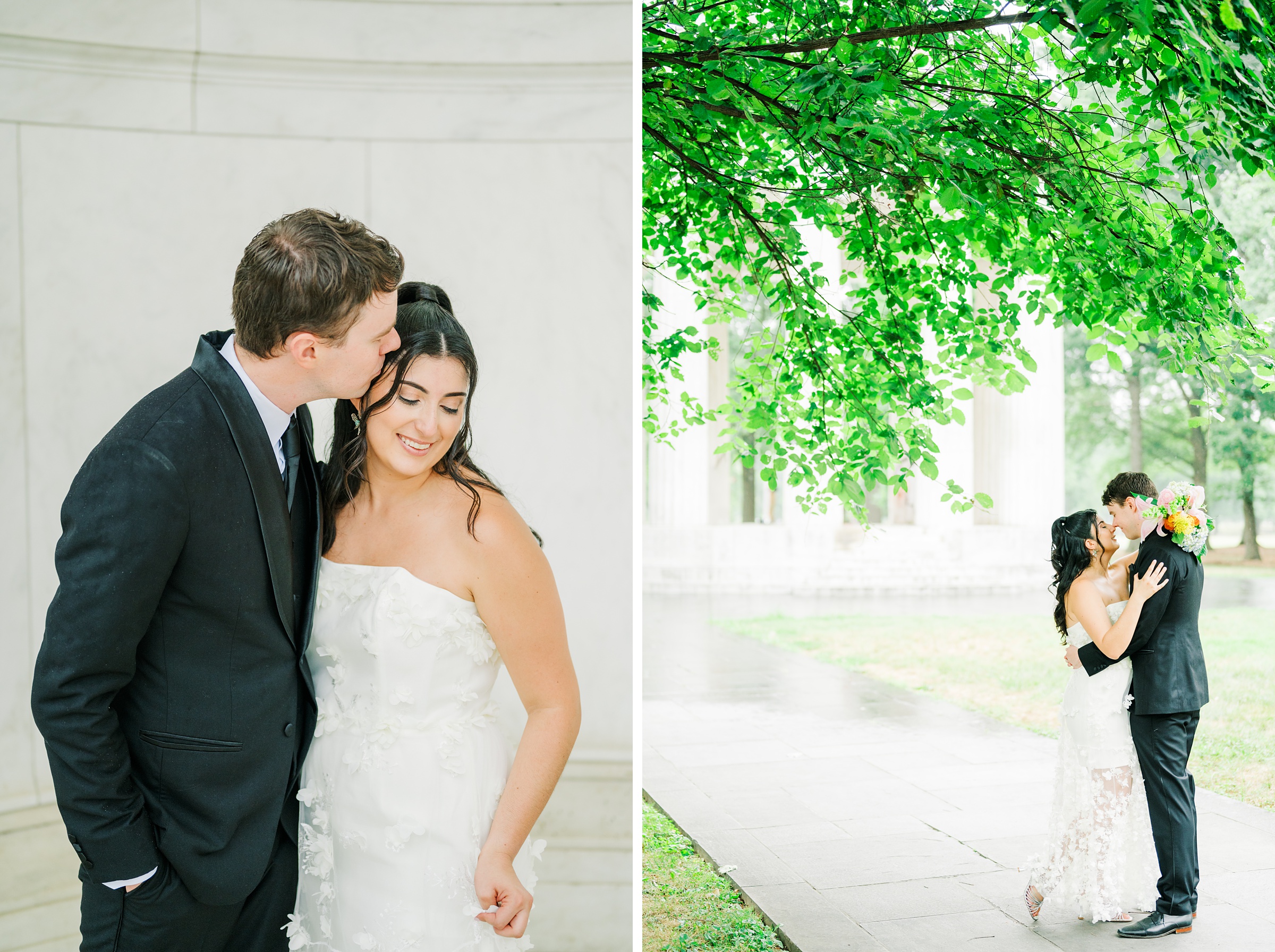 Summer elopement at the DC War Memorial Photographed by Baltimore Wedding Photographer Cait Kramer Photography