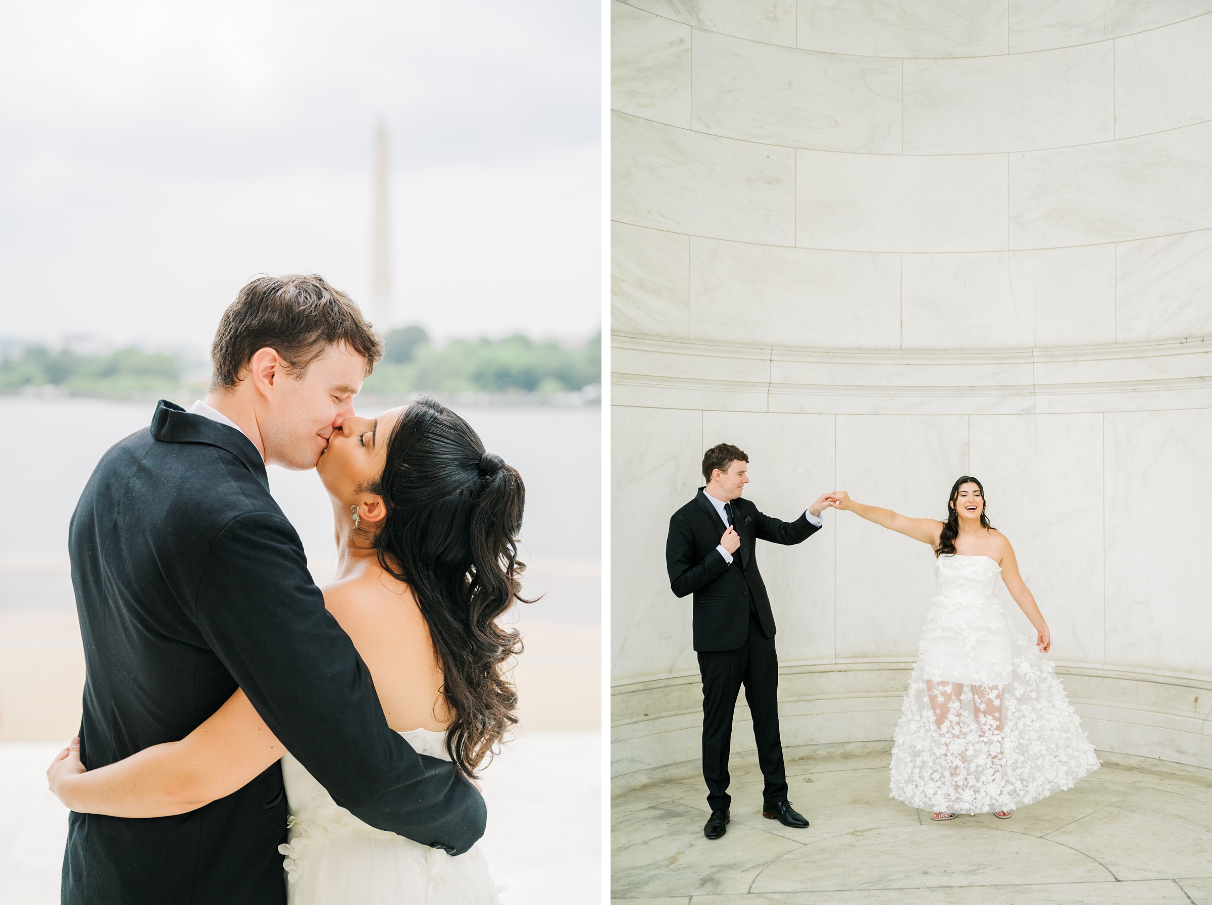 Summer elopement at the DC War Memorial Photographed by Baltimore Wedding Photographer Cait Kramer Photography