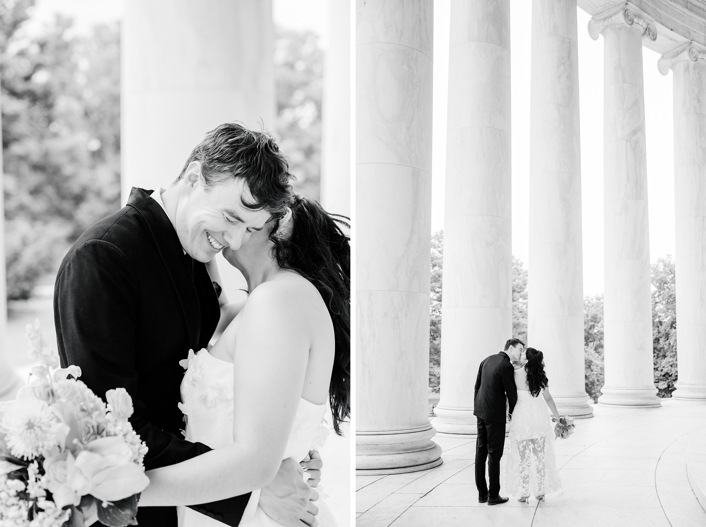 Summer elopement at the DC War Memorial Photographed by Baltimore Wedding Photographer Cait Kramer Photography