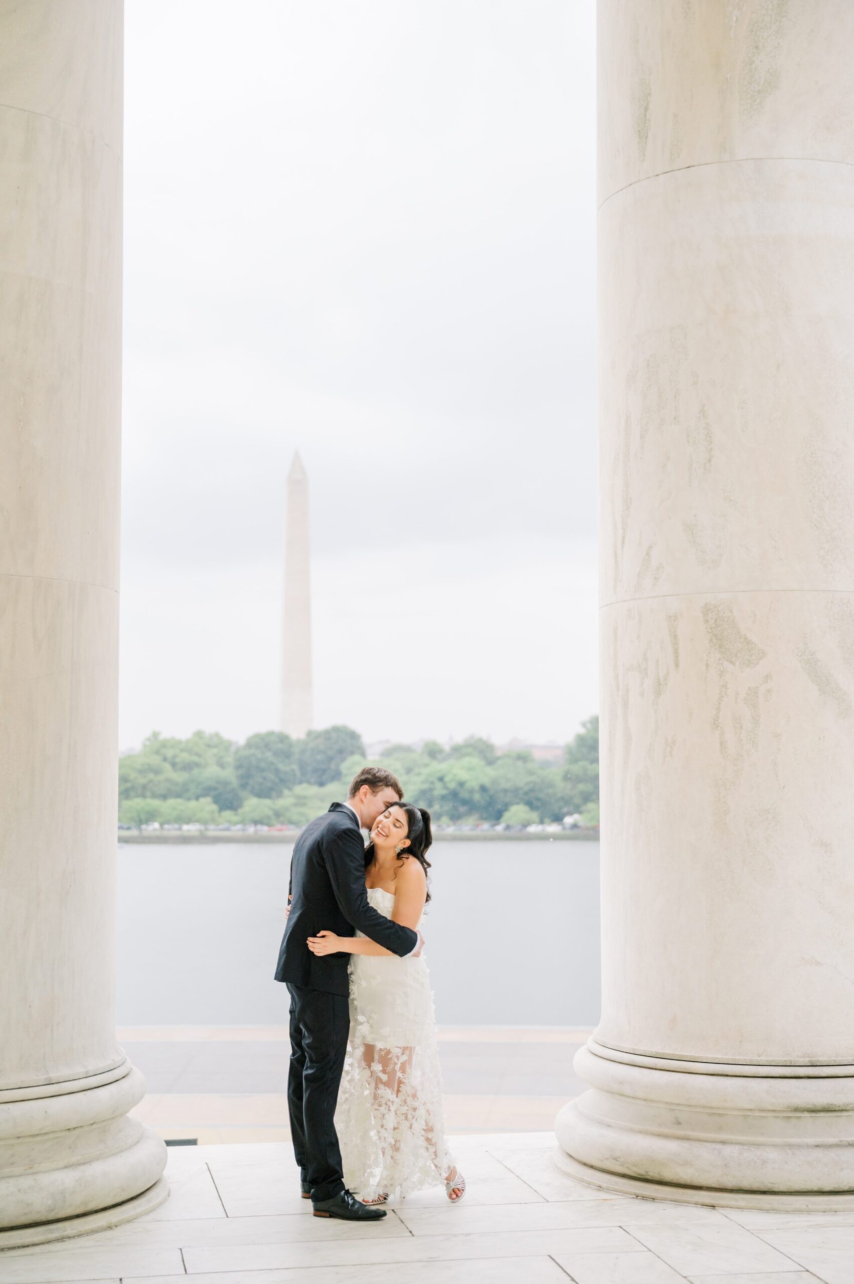 Summer elopement at the DC War Memorial Photographed by Baltimore Wedding Photographer Cait Kramer Photography