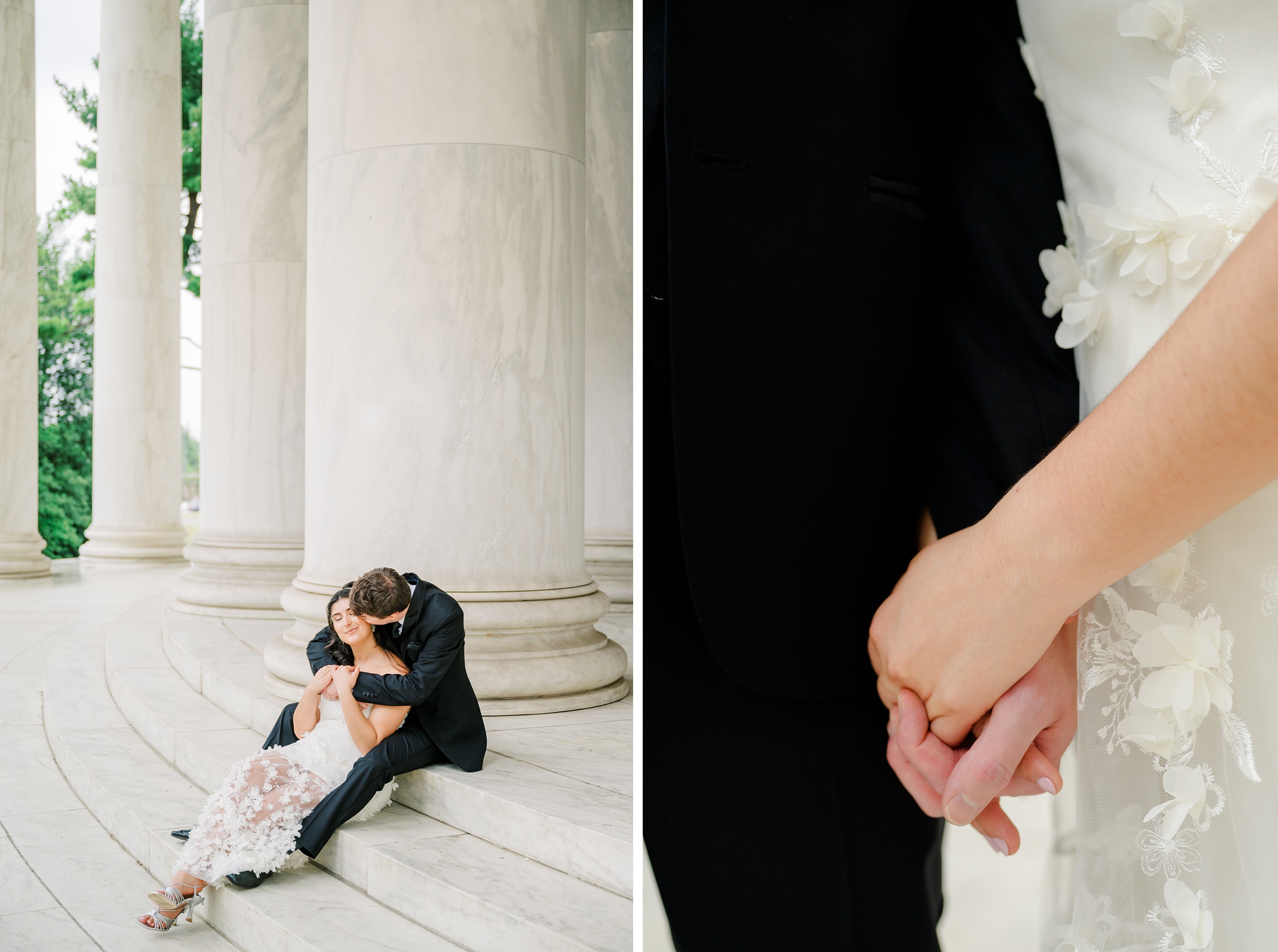 Summer elopement at the DC War Memorial Photographed by Baltimore Wedding Photographer Cait Kramer Photography