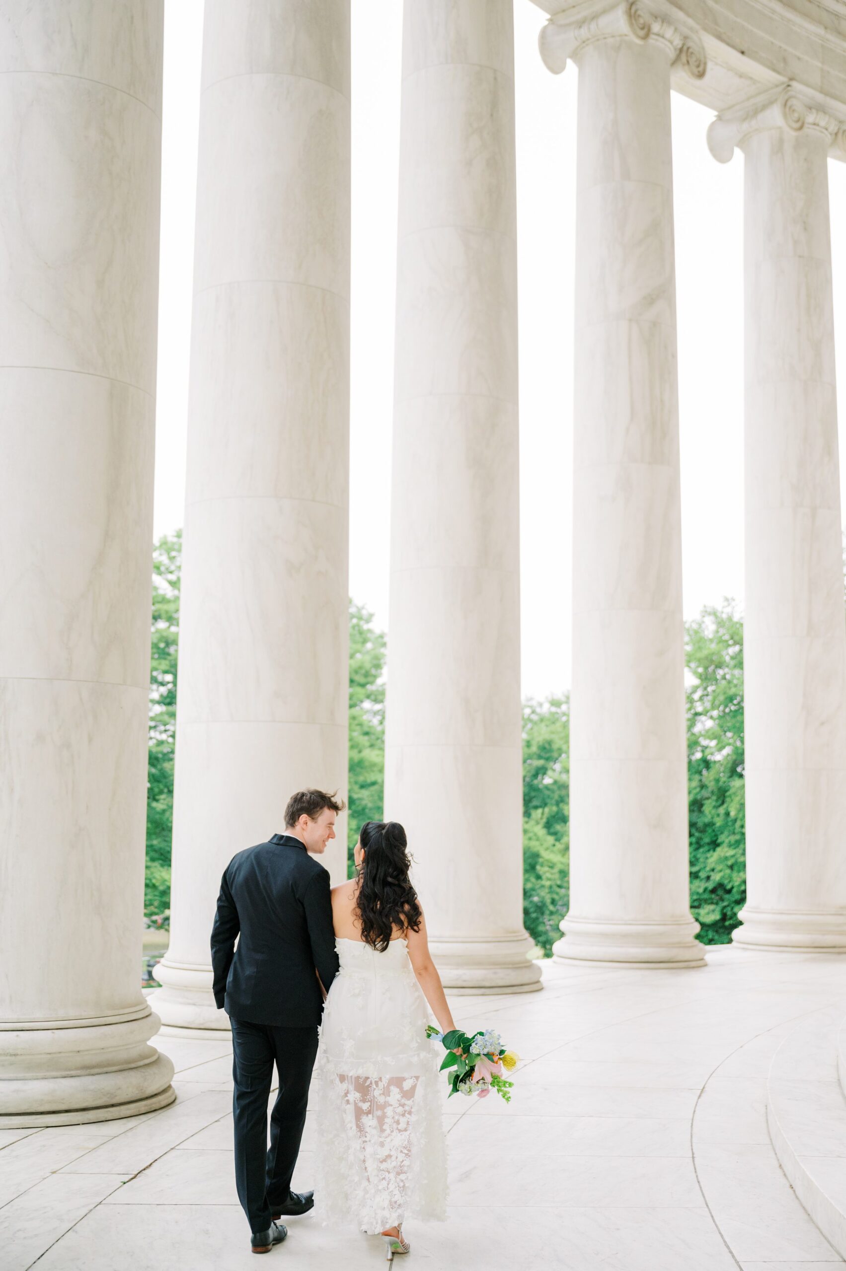 Summer elopement at the DC War Memorial Photographed by Baltimore Wedding Photographer Cait Kramer Photography