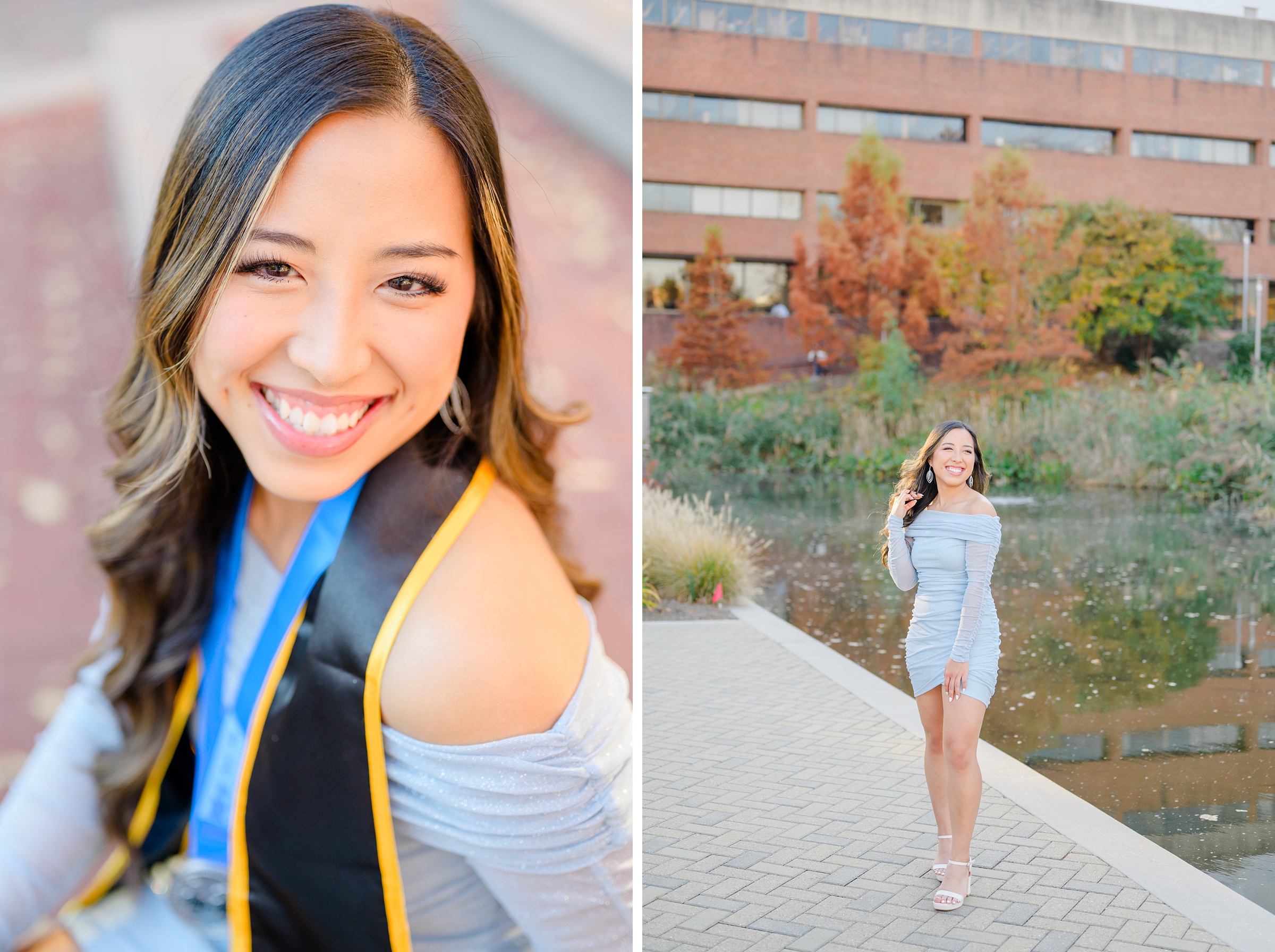 Fall UMBC Grad Photos at University of Maryland photographed by Baltimore Grad Photographer Cait Kramer