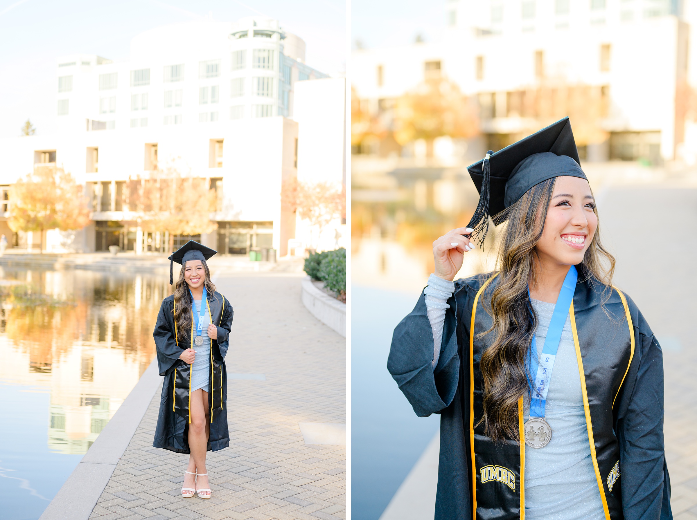 Fall UMBC Grad Photos at University of Maryland photographed by Baltimore Grad Photographer Cait Kramer