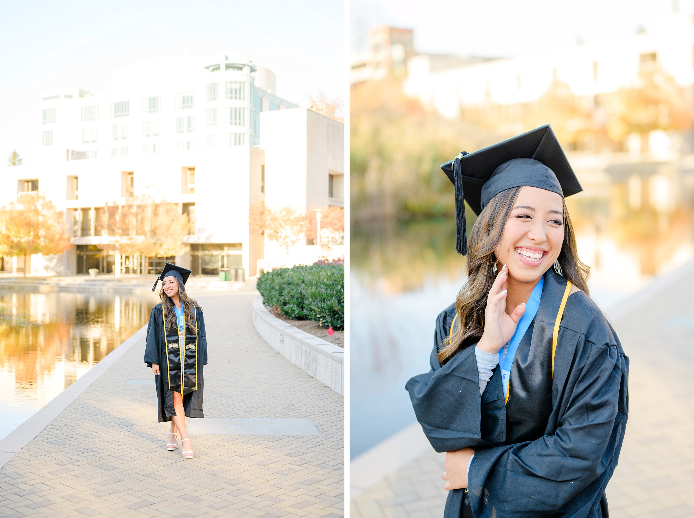 Fall UMBC Grad Photos at University of Maryland photographed by Baltimore Grad Photographer Cait Kramer