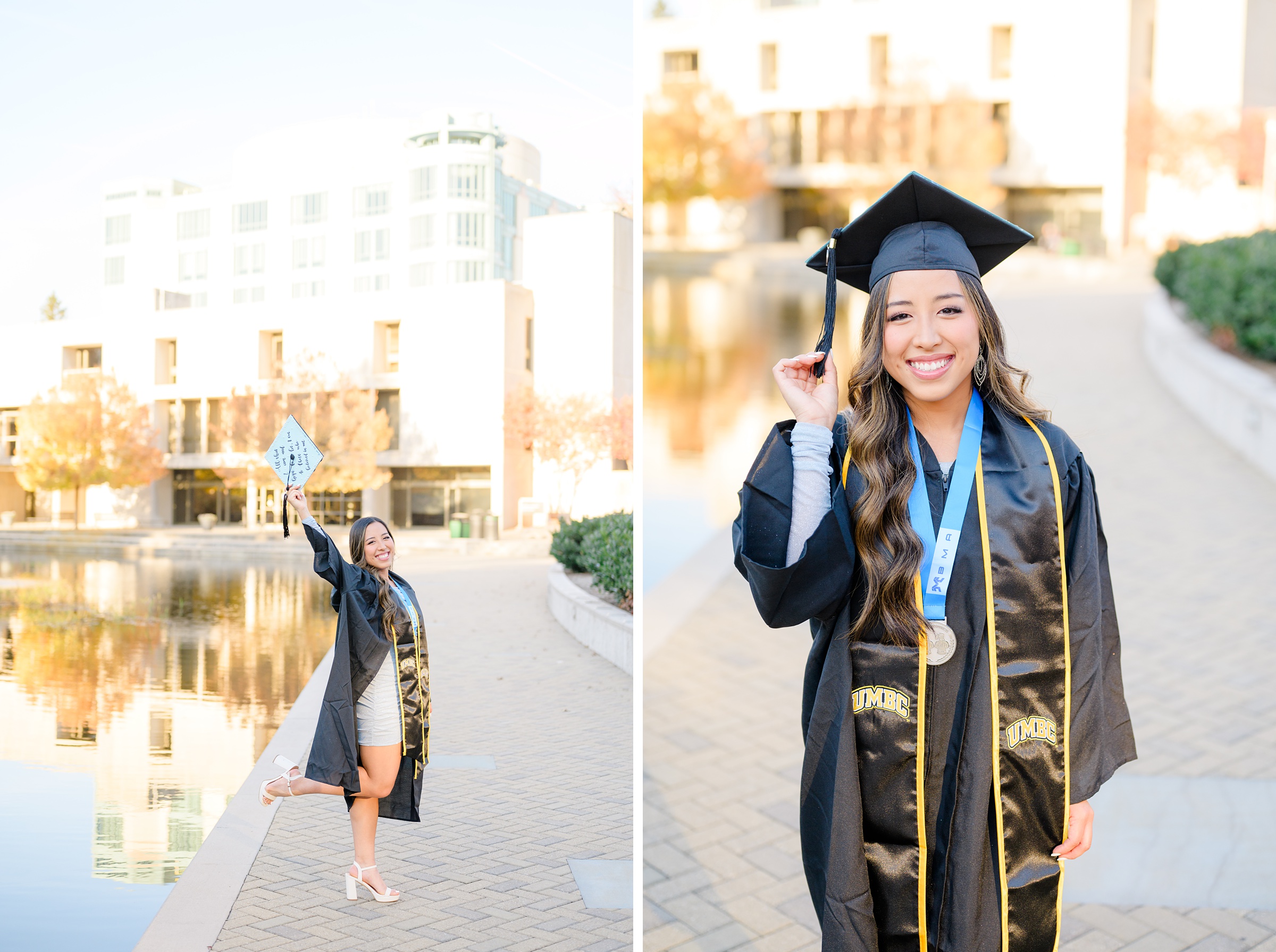 Fall UMBC Grad Photos at University of Maryland photographed by Baltimore Grad Photographer Cait Kramer