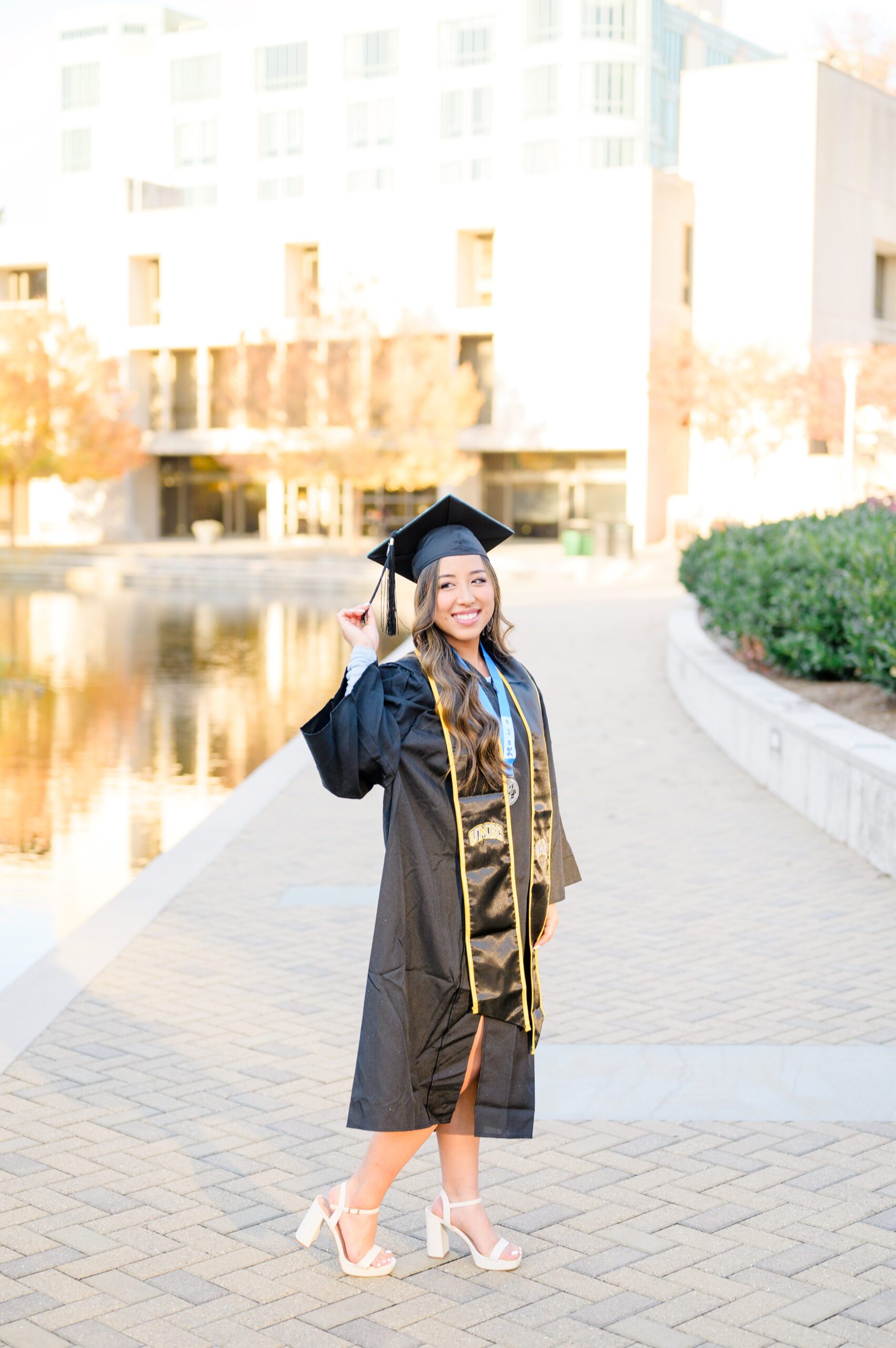 Fall UMBC Grad Photos at University of Maryland photographed by Baltimore Grad Photographer Cait Kramer