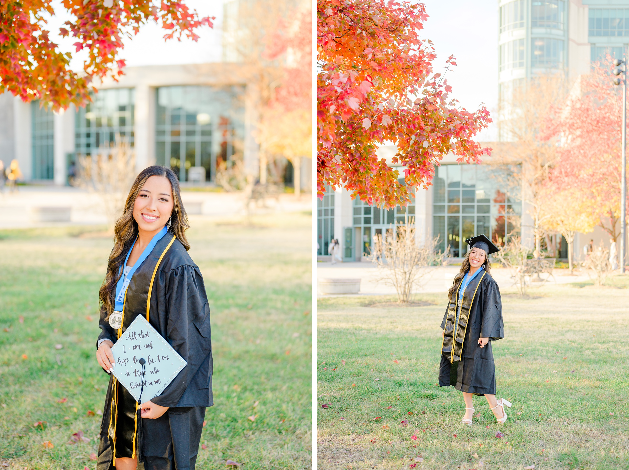 Fall UMBC Grad Photos at University of Maryland photographed by Baltimore Grad Photographer Cait Kramer