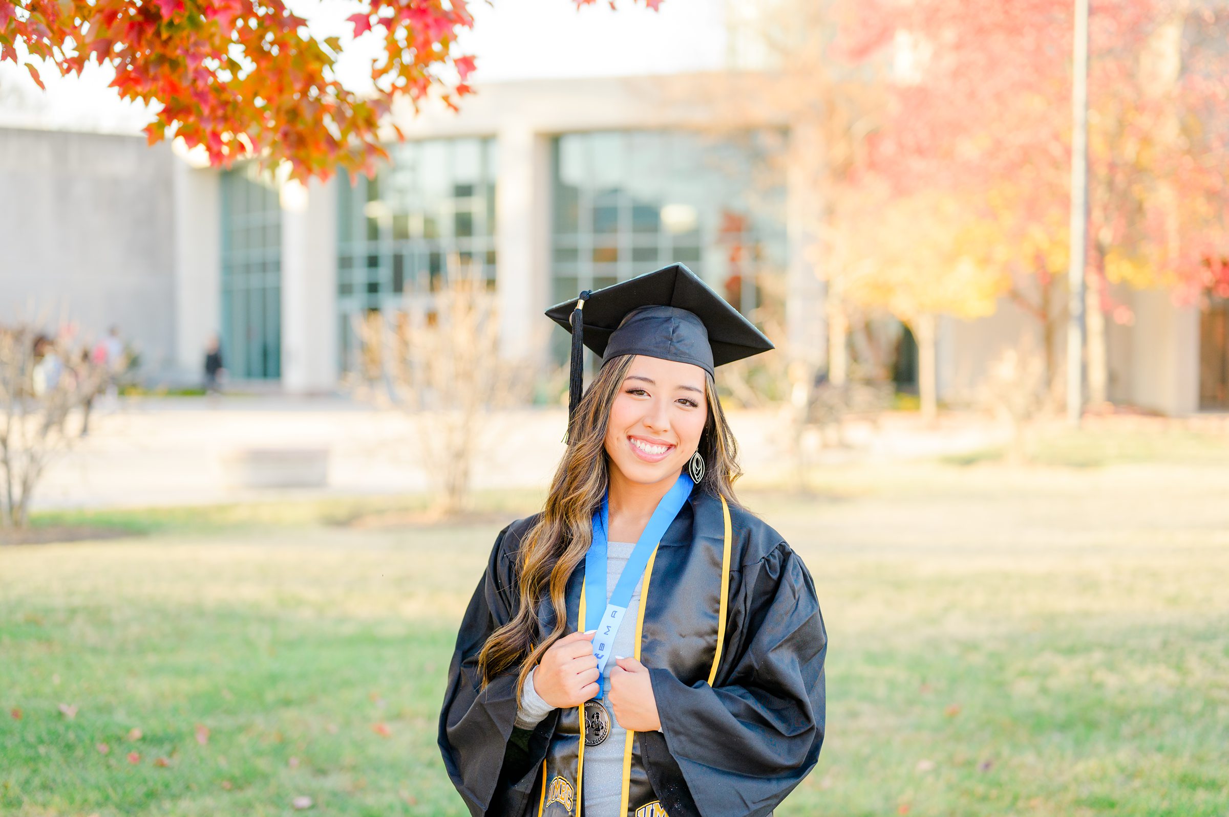 Fall UMBC Grad Photos at University of Maryland photographed by Baltimore Grad Photographer Cait Kramer