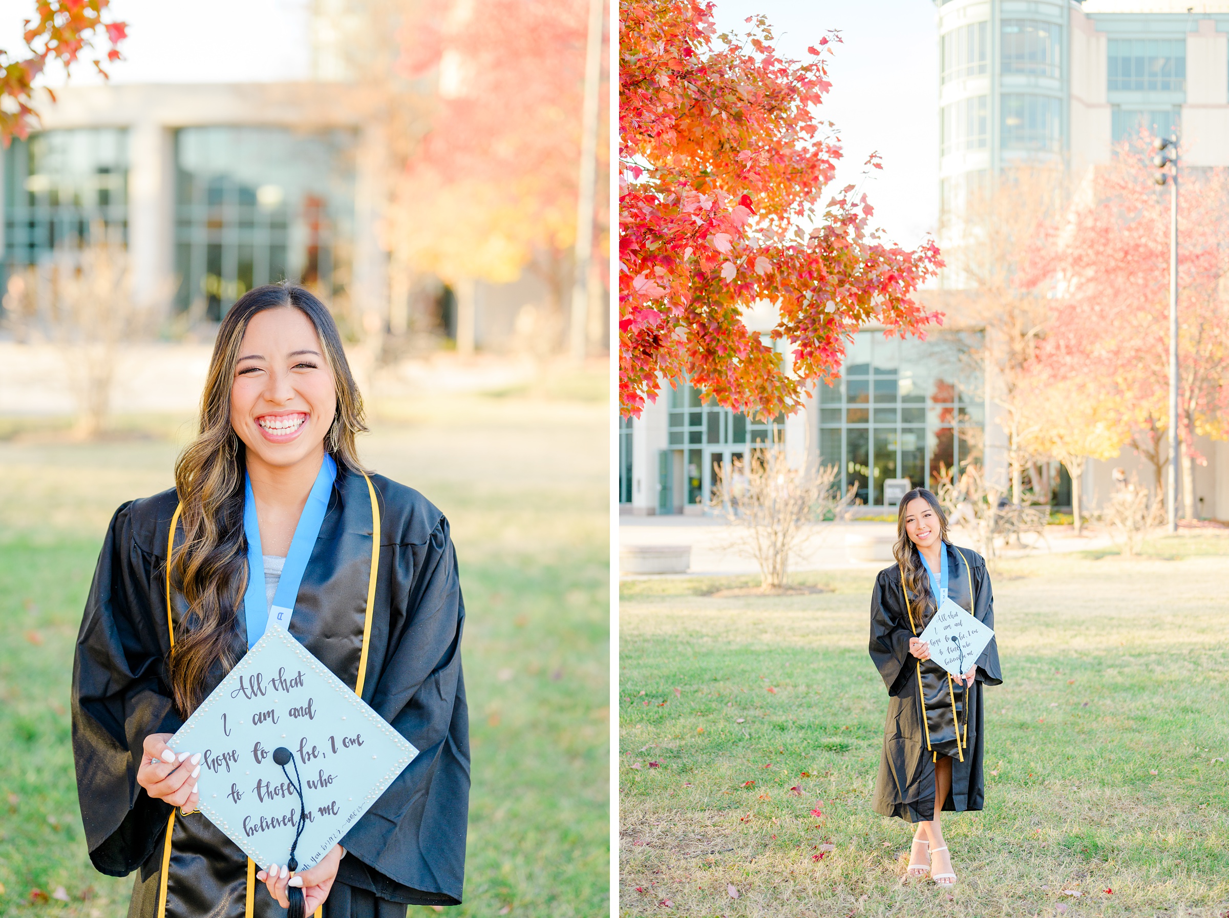 Fall UMBC Grad Photos at University of Maryland photographed by Baltimore Grad Photographer Cait Kramer