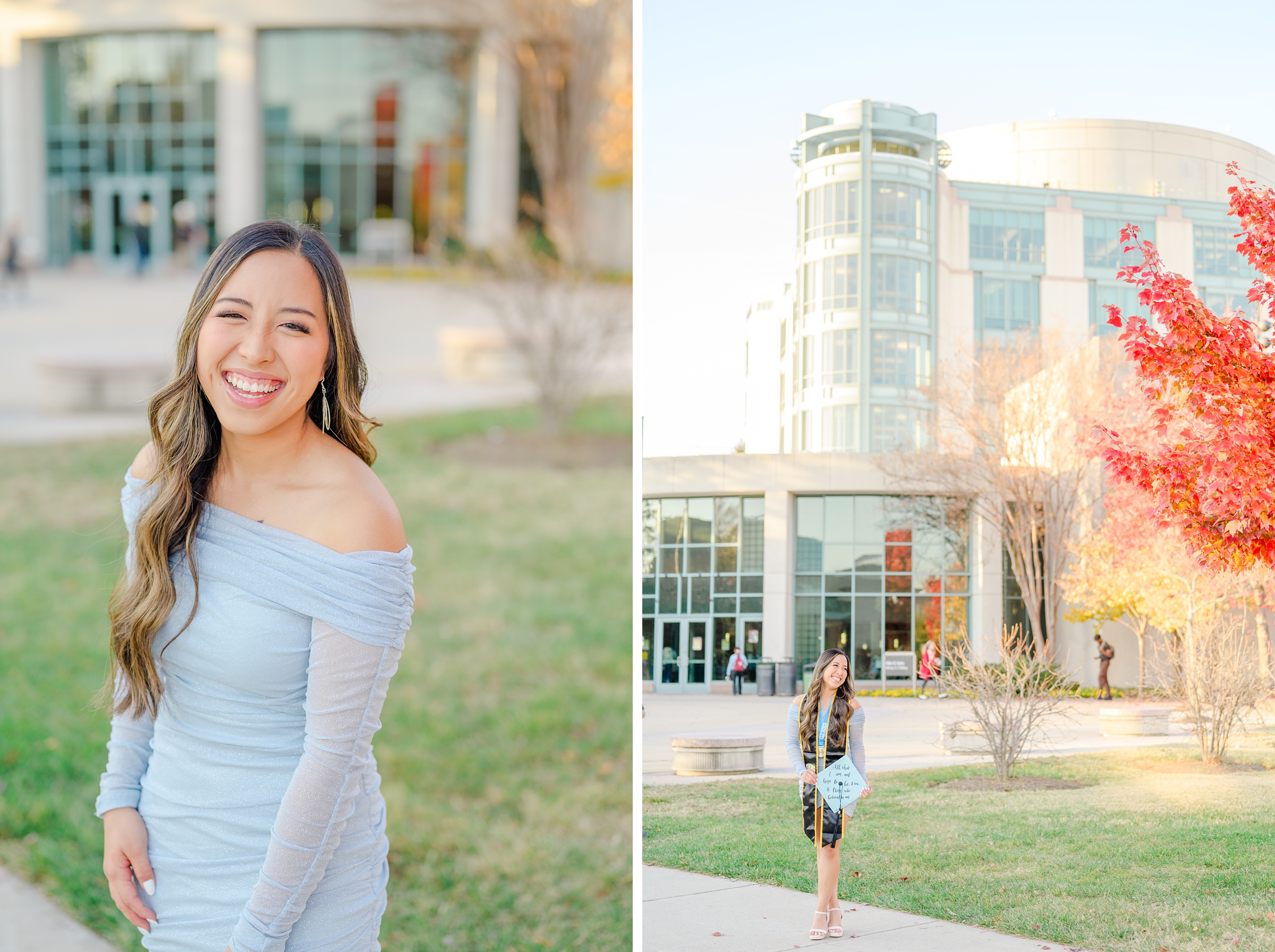 Fall UMBC Grad Photos at University of Maryland photographed by Baltimore Grad Photographer Cait Kramer