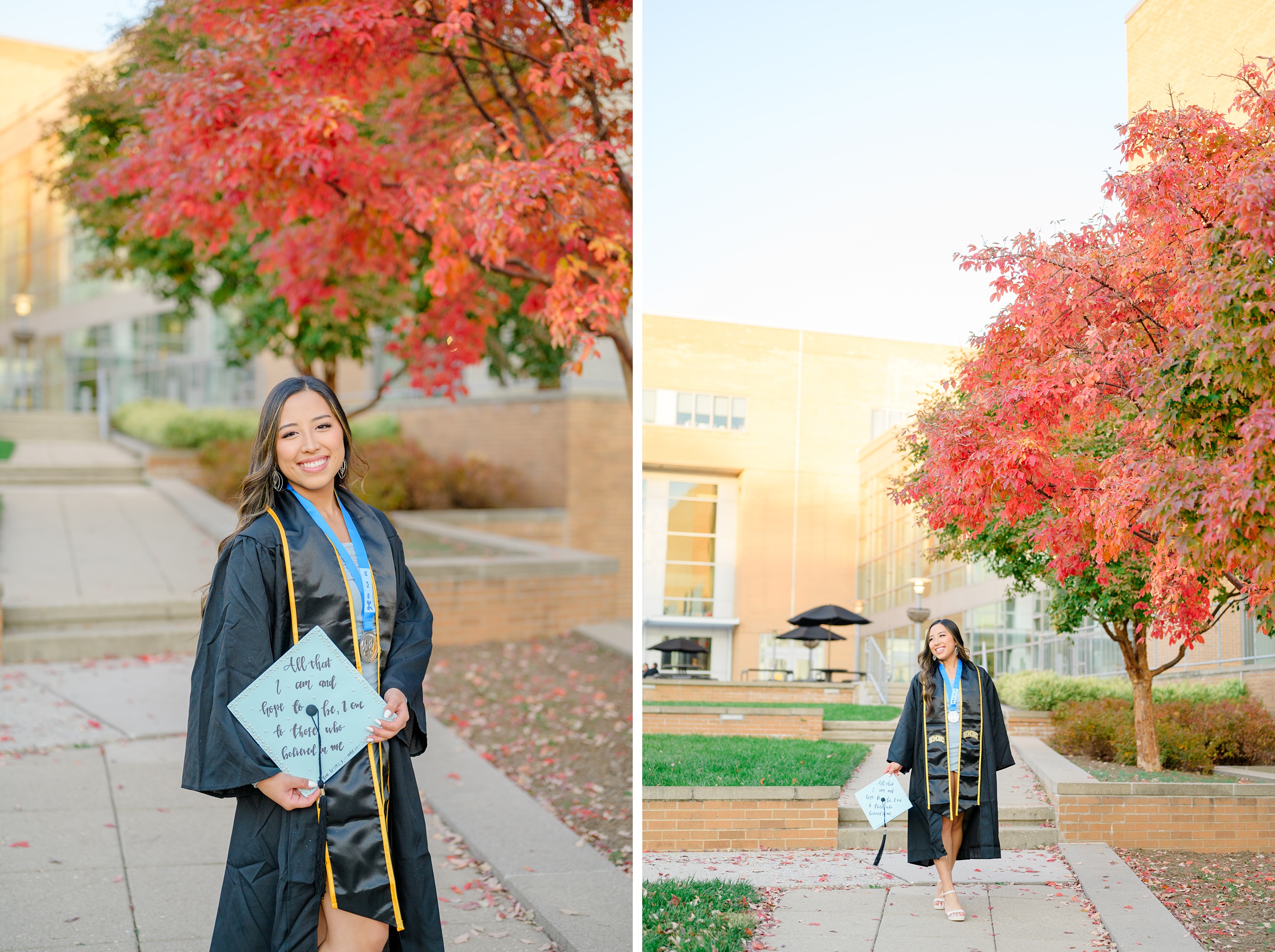 Fall UMBC Grad Photos at University of Maryland photographed by Baltimore Grad Photographer Cait Kramer