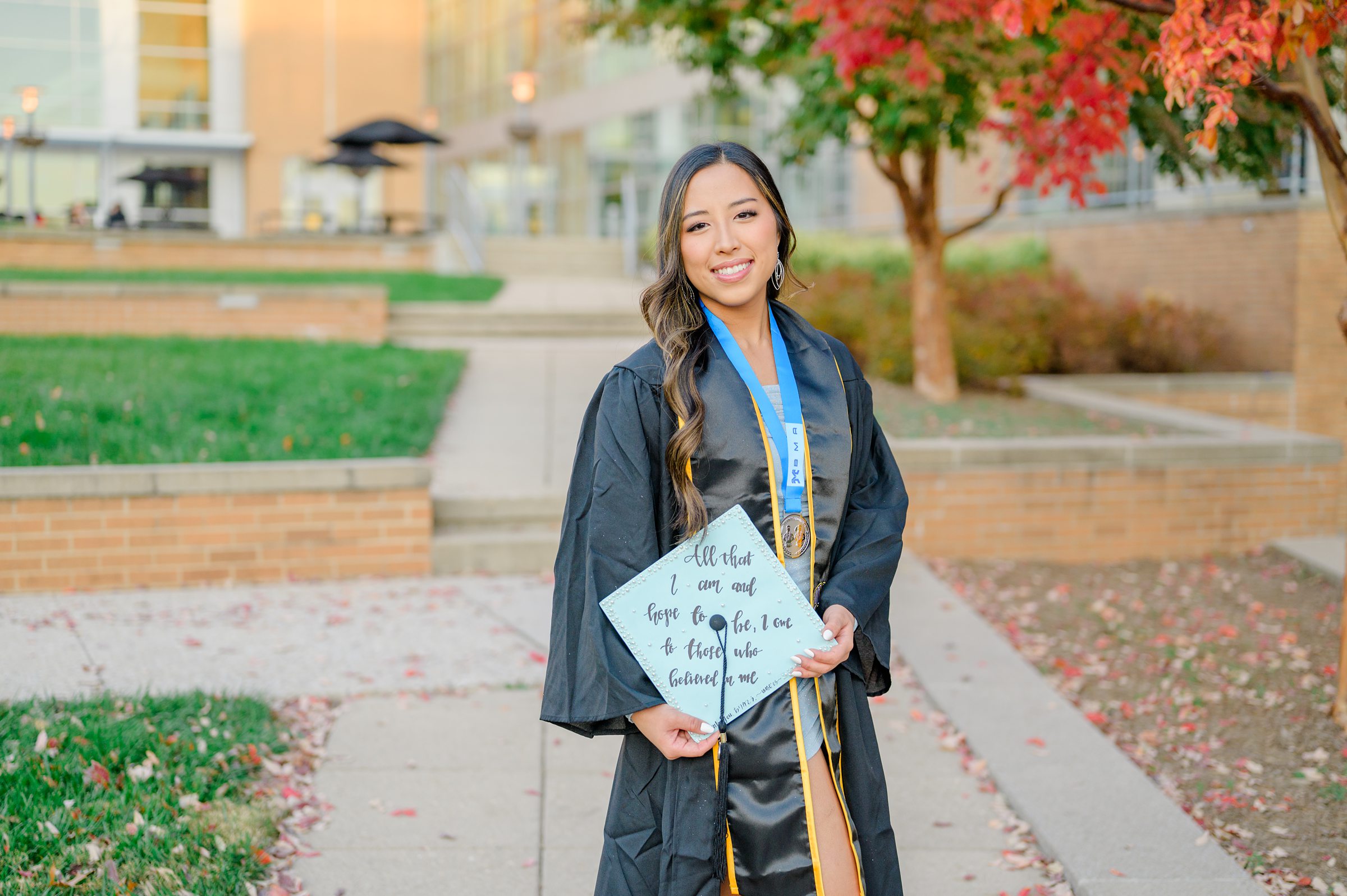 Fall UMBC Grad Photos at University of Maryland photographed by Baltimore Grad Photographer Cait Kramer