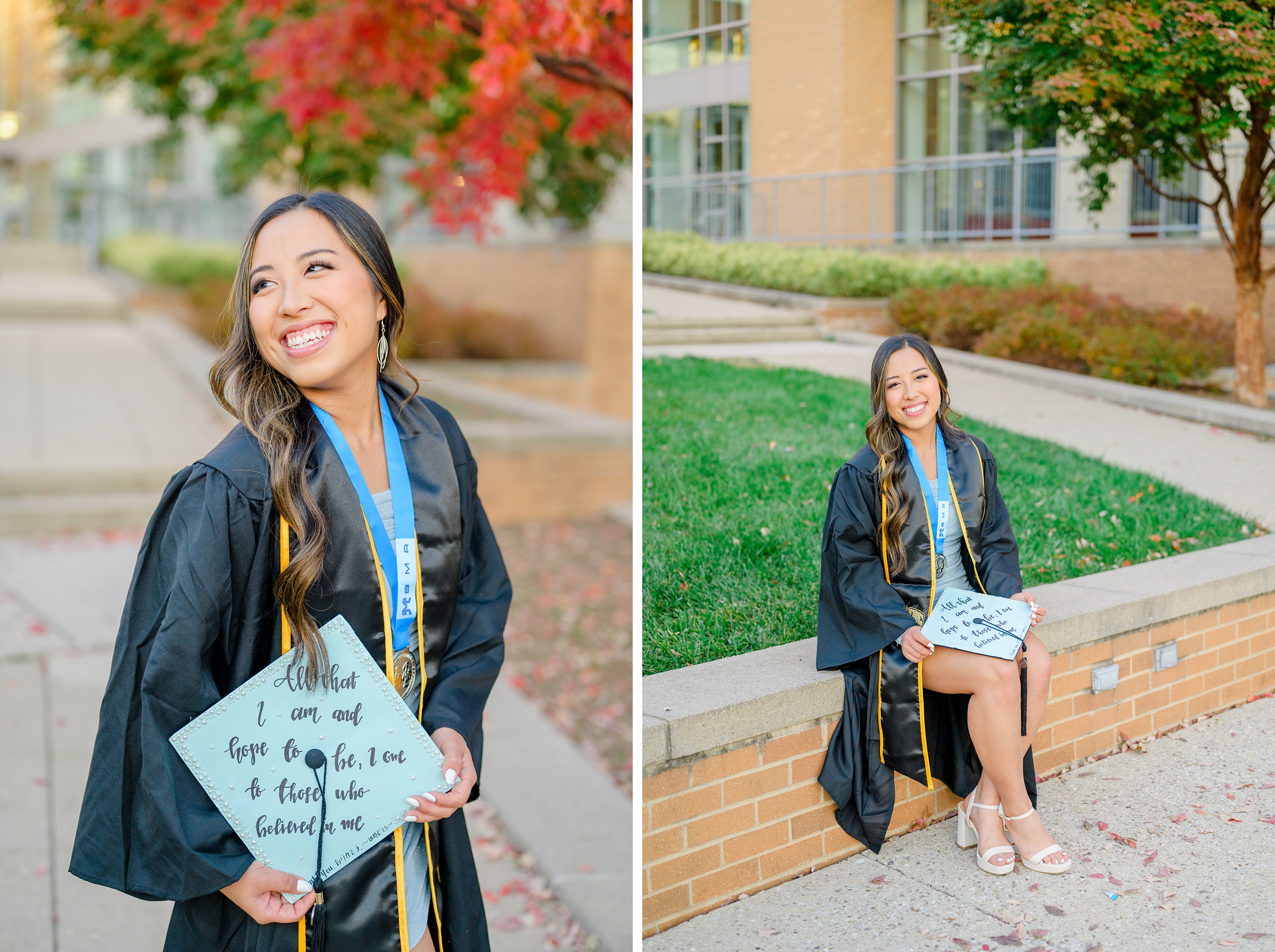 Fall UMBC Grad Photos at University of Maryland photographed by Baltimore Grad Photographer Cait Kramer