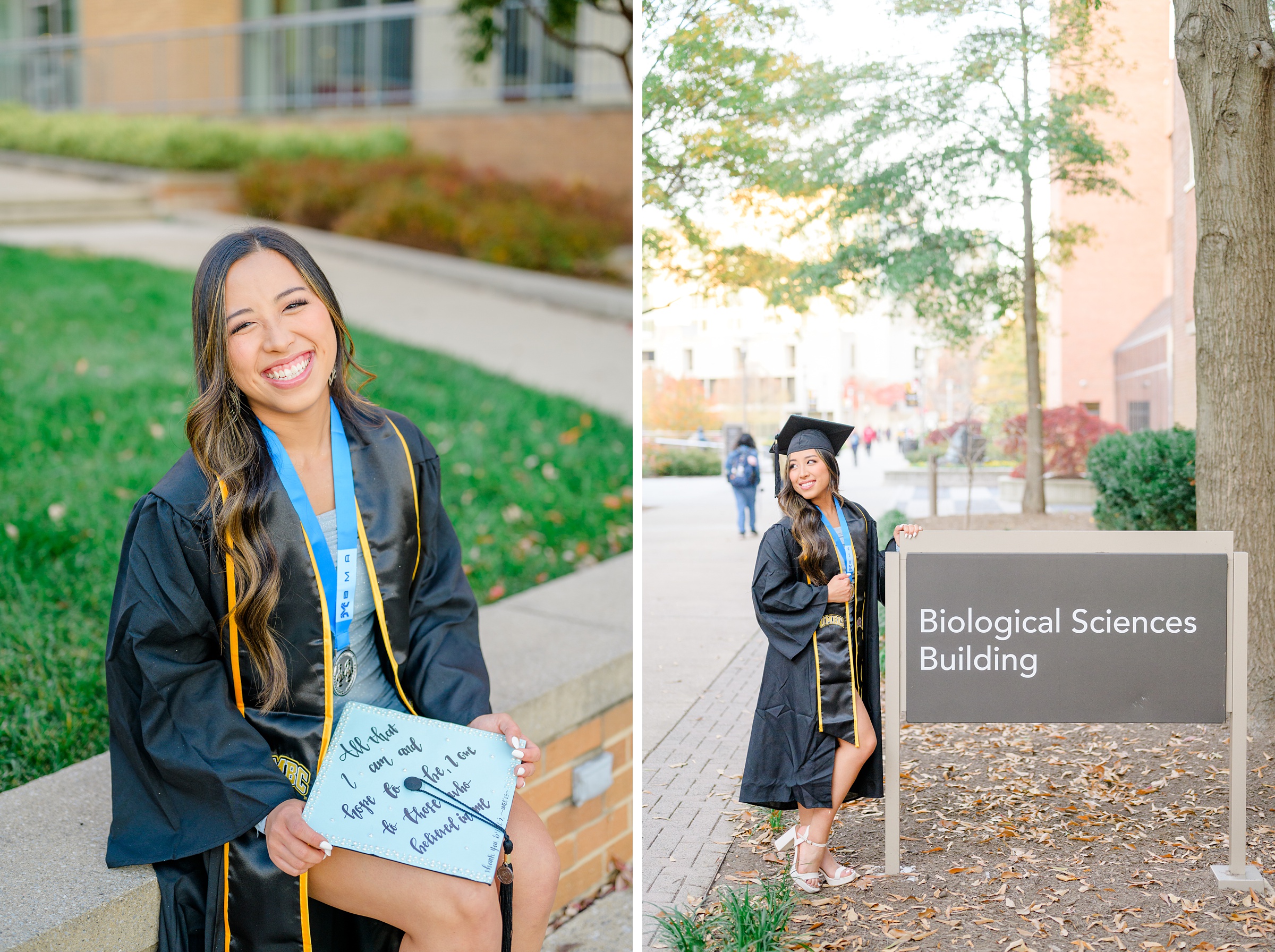 Fall UMBC Grad Photos at University of Maryland photographed by Baltimore Grad Photographer Cait Kramer