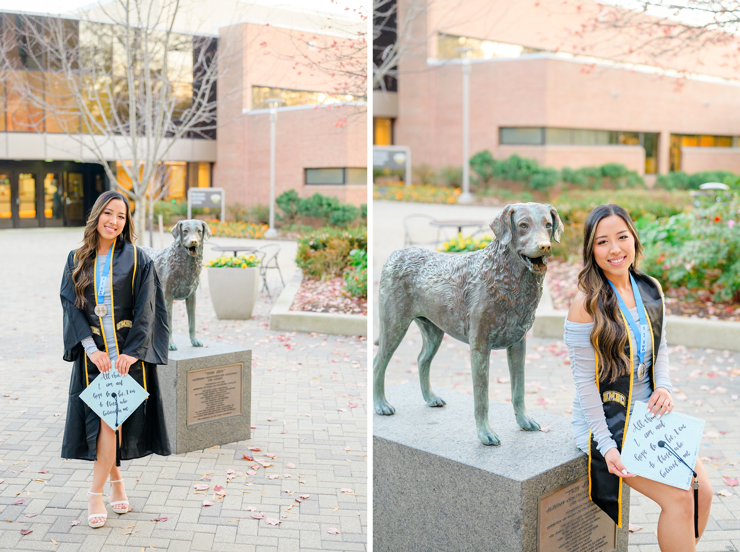 Fall UMBC Grad Photos at University of Maryland photographed by Baltimore Grad Photographer Cait Kramer