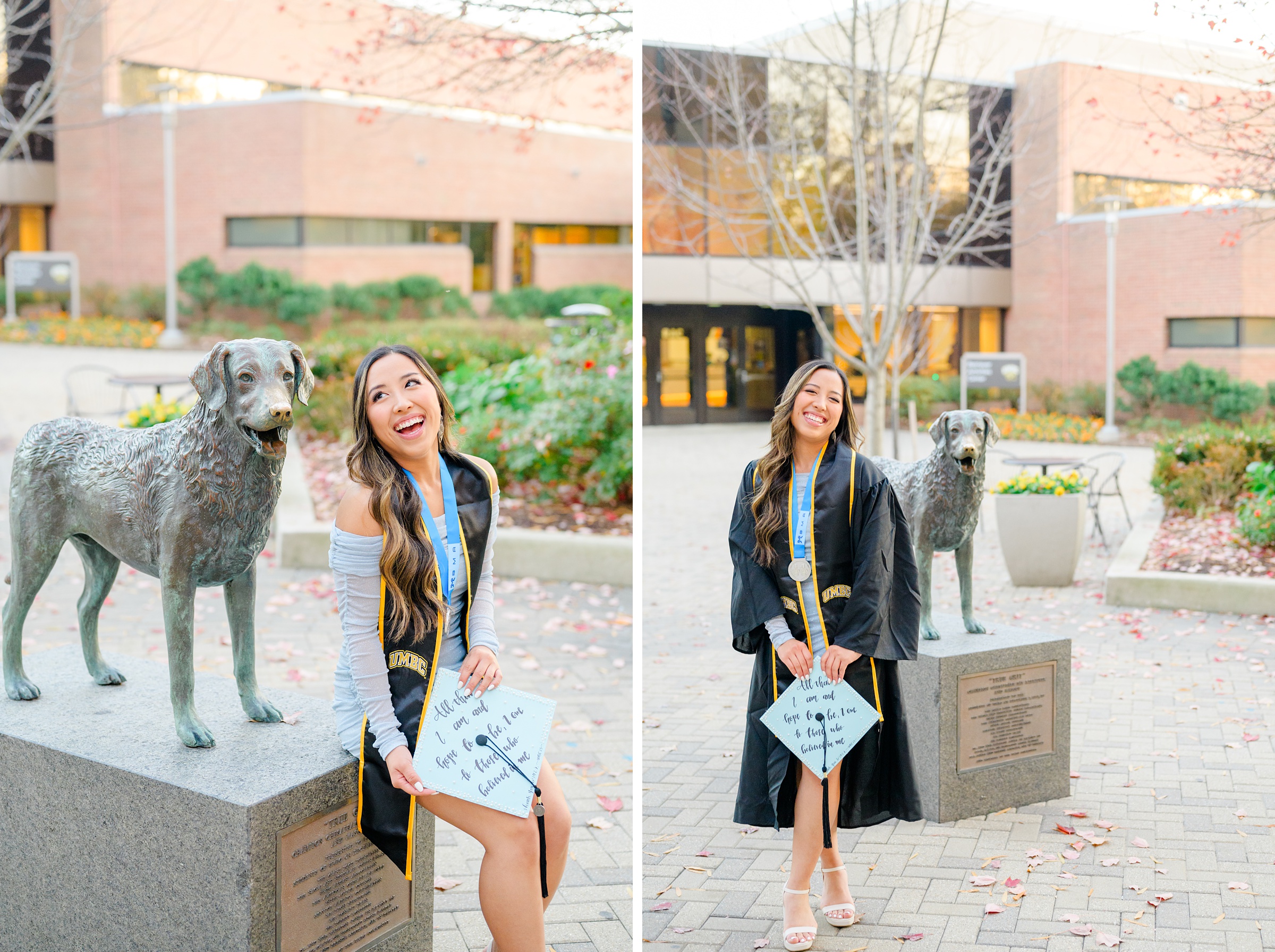 Fall UMBC Grad Photos at University of Maryland photographed by Baltimore Grad Photographer Cait Kramer