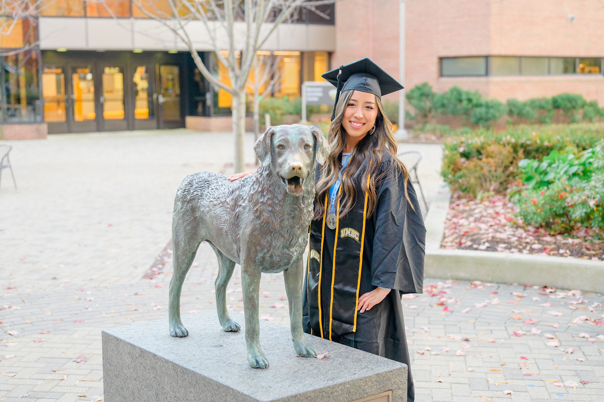 Fall UMBC Grad Photos at University of Maryland photographed by Baltimore Grad Photographer Cait Kramer