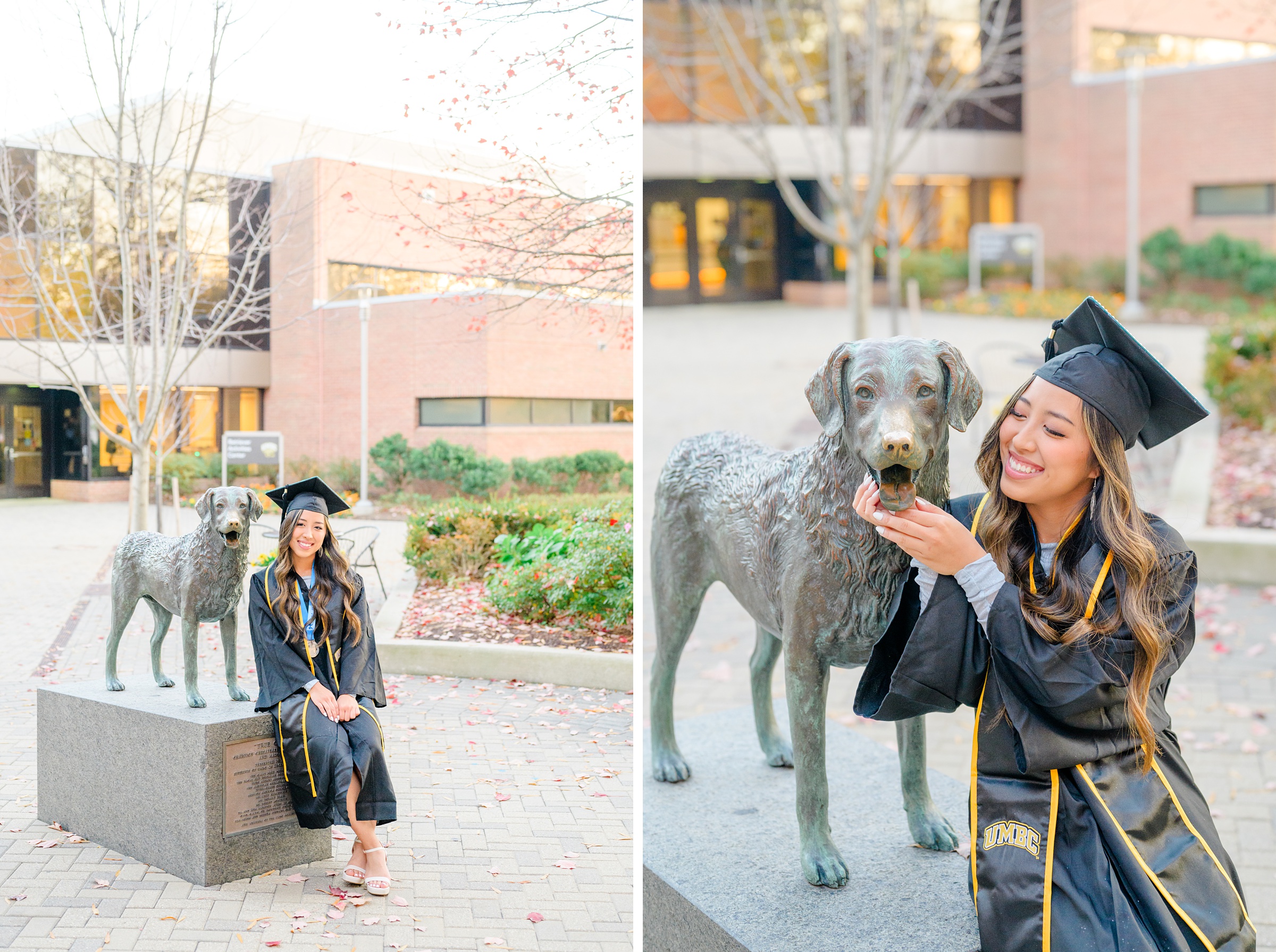 Fall UMBC Grad Photos at University of Maryland photographed by Baltimore Grad Photographer Cait Kramer