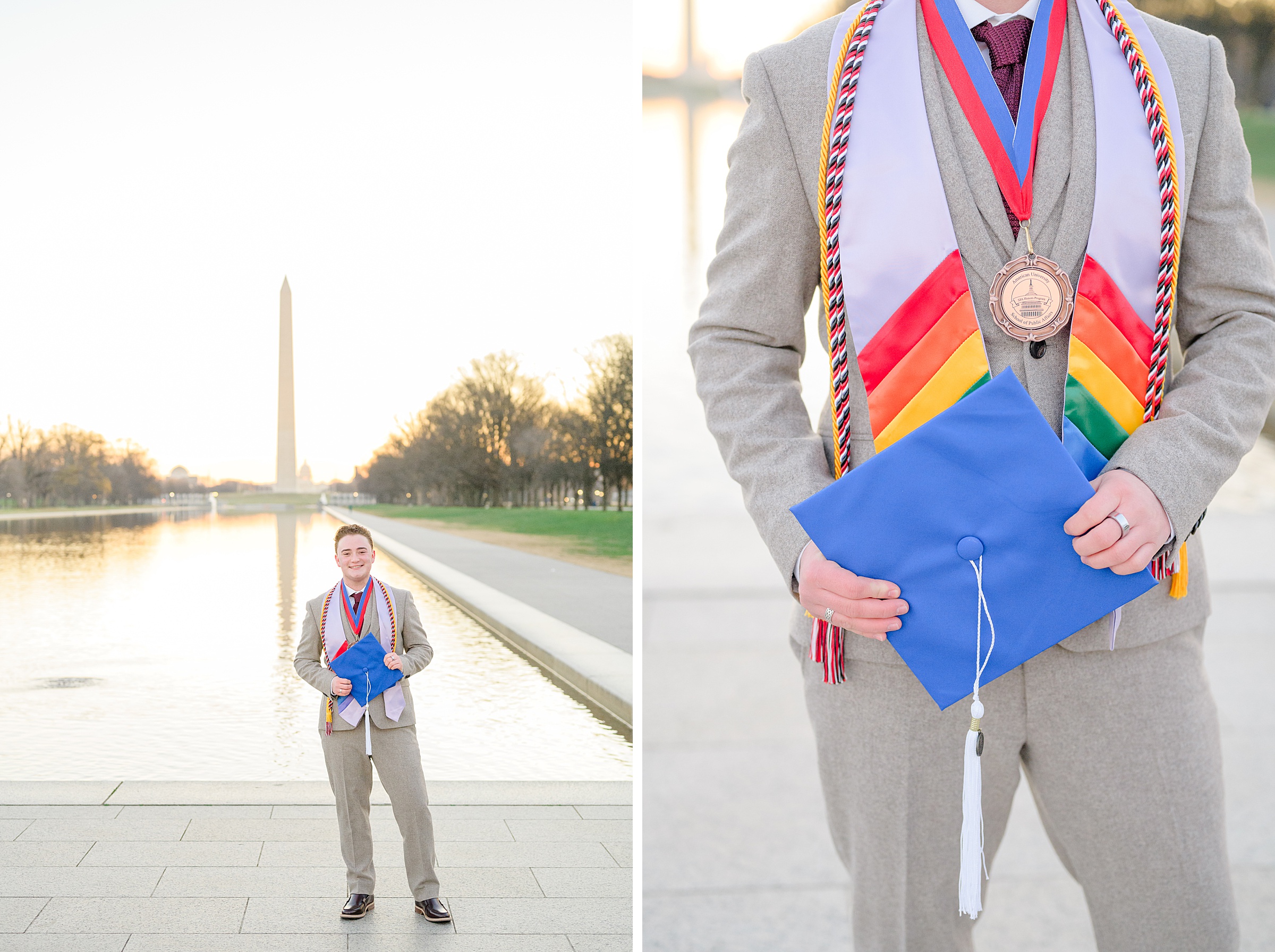 AU Grad Photos in Washington, DC photographed by Baltimore Grad Photographer Cait Kramer.