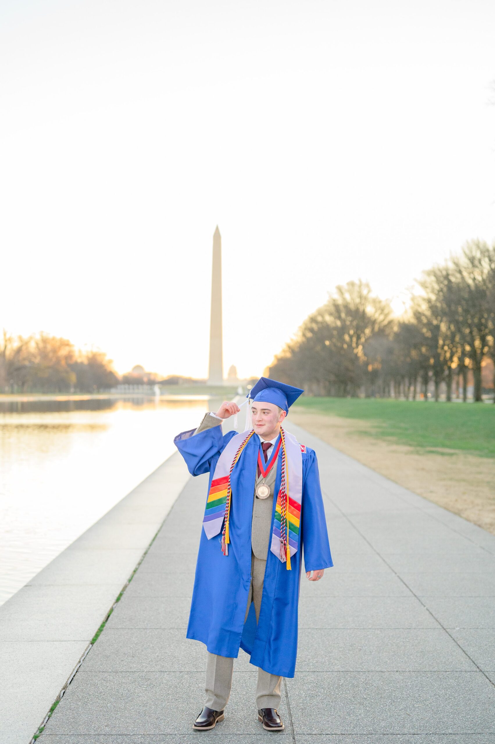 AU Grad Photos in Washington, DC photographed by Baltimore Grad Photographer Cait Kramer.