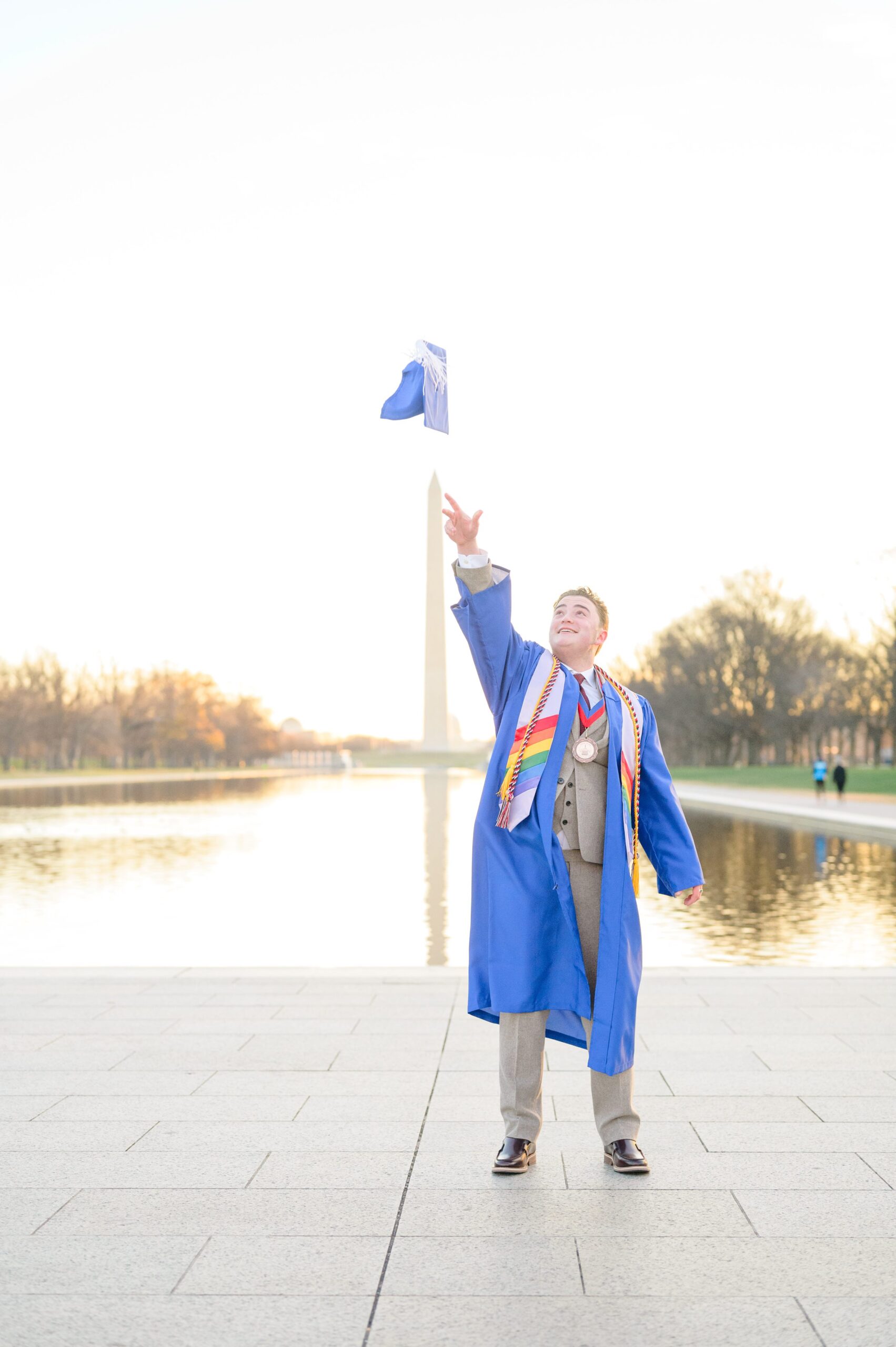 AU Grad Photos in Washington, DC photographed by Baltimore Grad Photographer Cait Kramer.