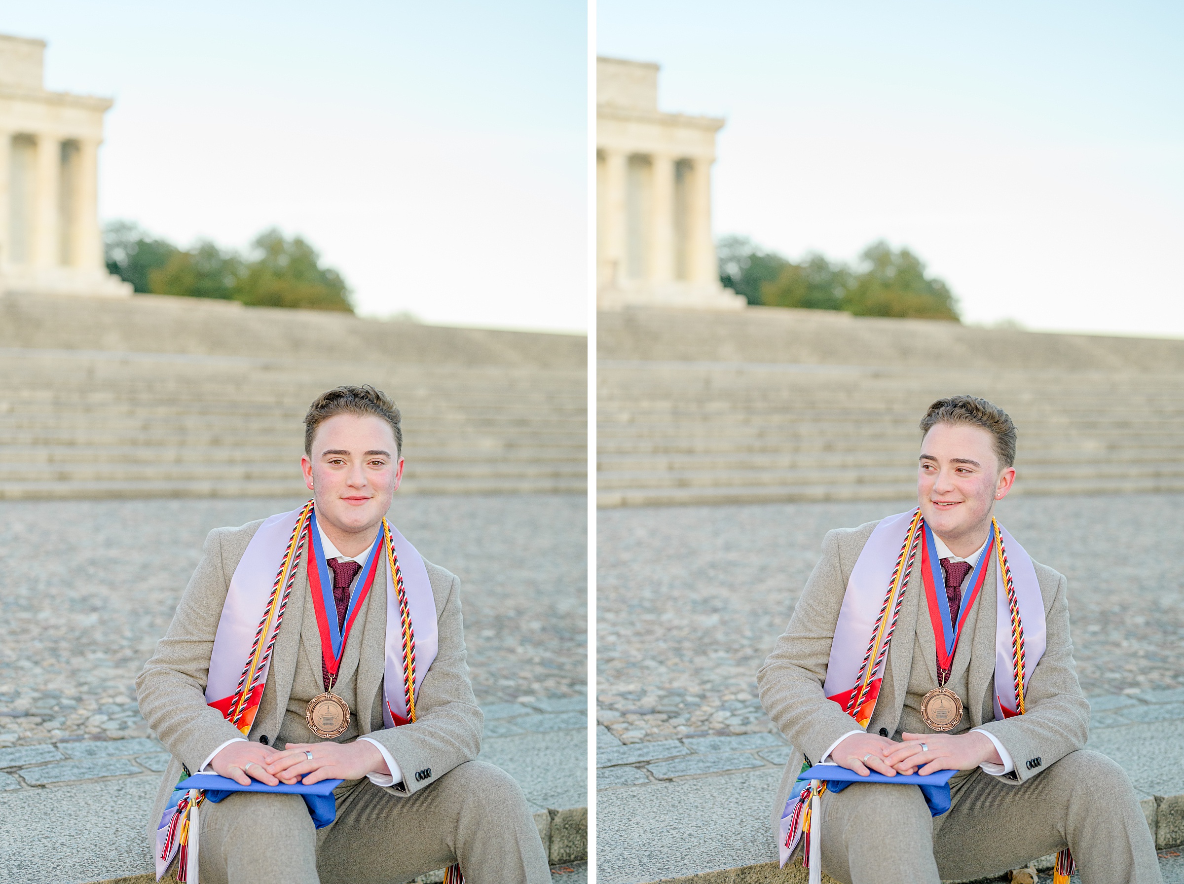 AU Grad Photos in Washington, DC photographed by Baltimore Grad Photographer Cait Kramer.