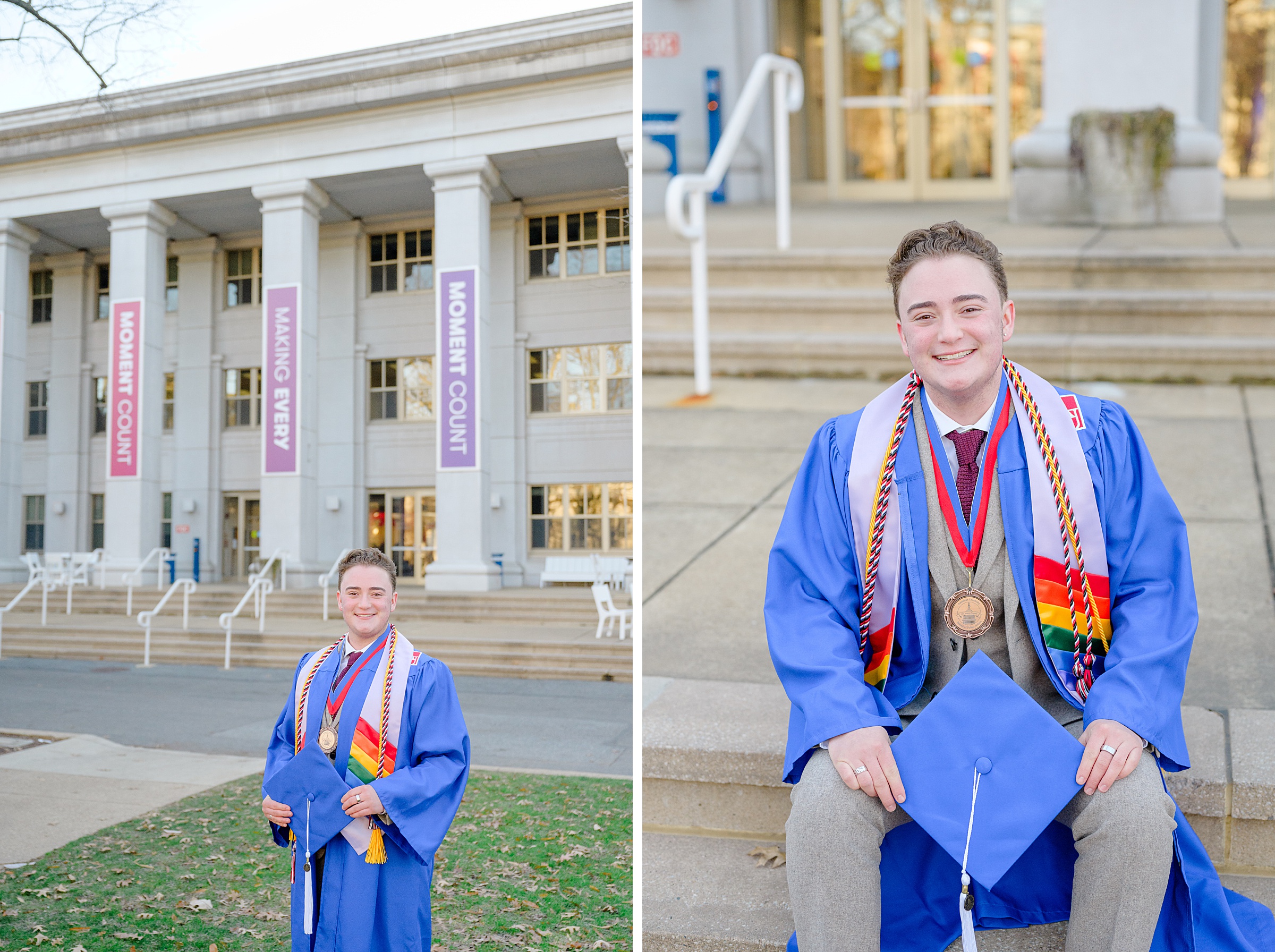 AU Grad Photos in Washington, DC photographed by Baltimore Grad Photographer Cait Kramer.