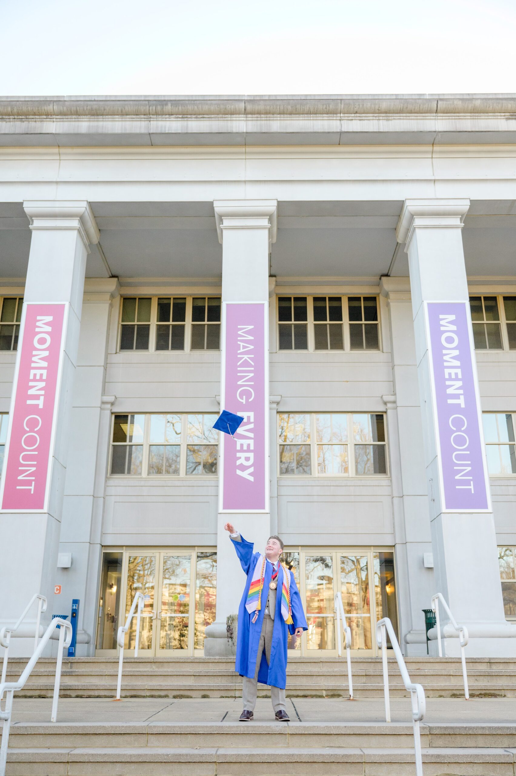 AU Grad Photos in Washington, DC photographed by Baltimore Grad Photographer Cait Kramer.