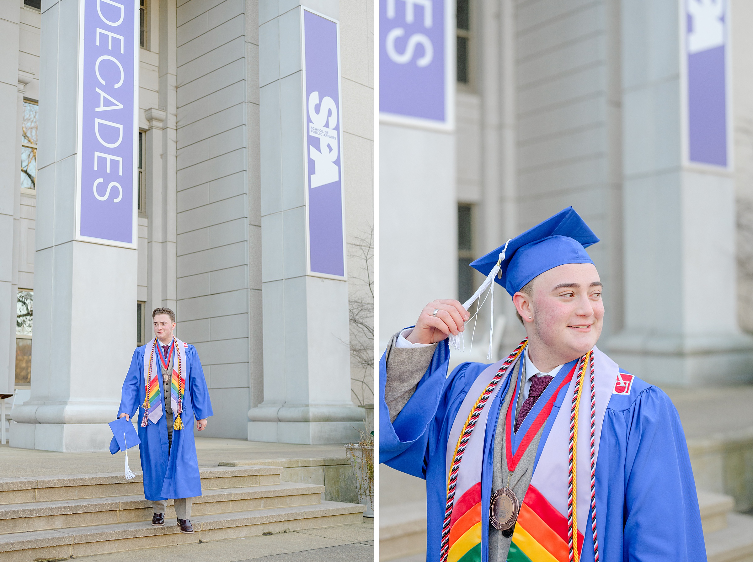 AU Grad Photos in Washington, DC photographed by Baltimore Grad Photographer Cait Kramer.