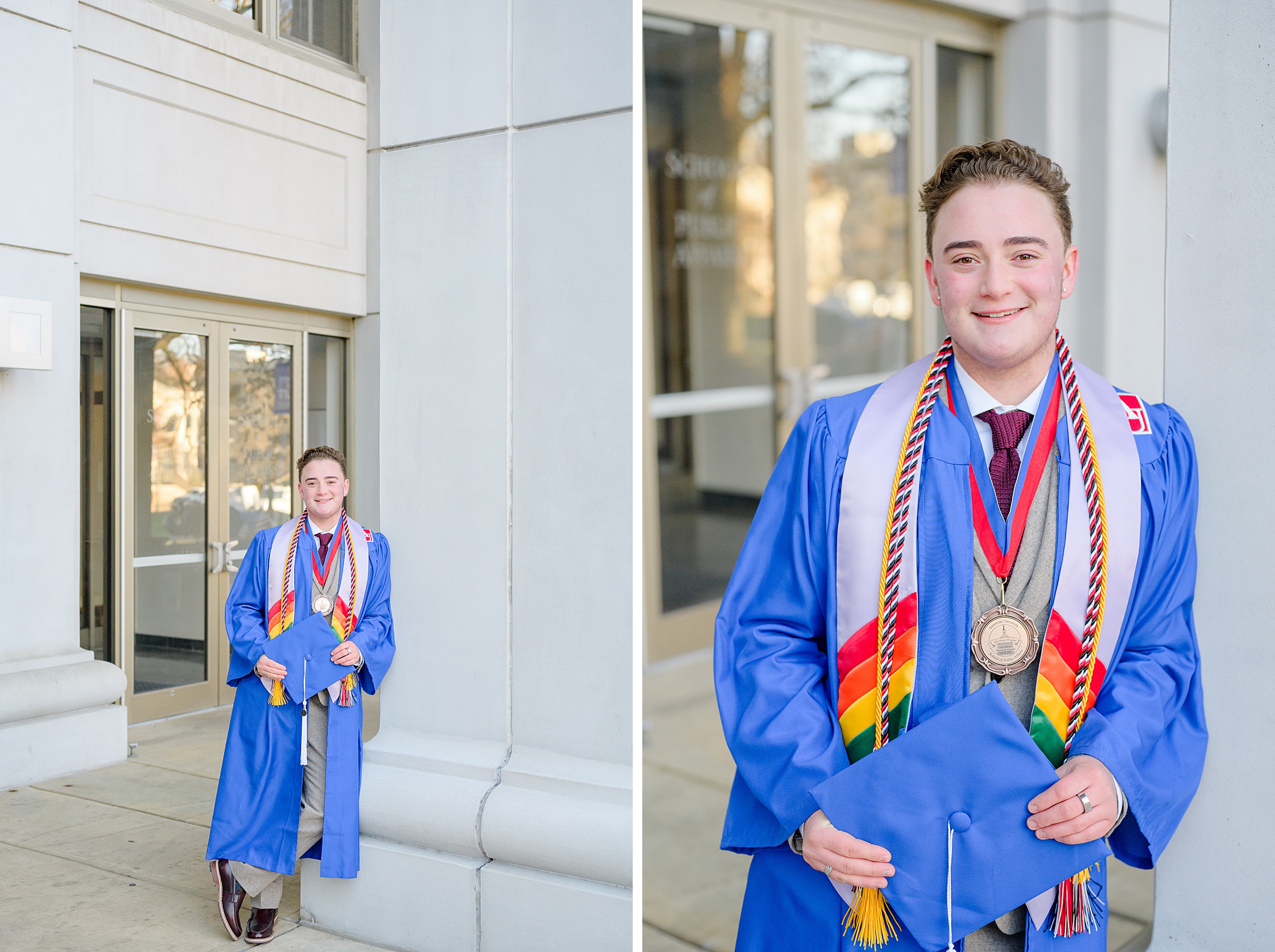 AU Grad Photos in Washington, DC photographed by Baltimore Grad Photographer Cait Kramer.