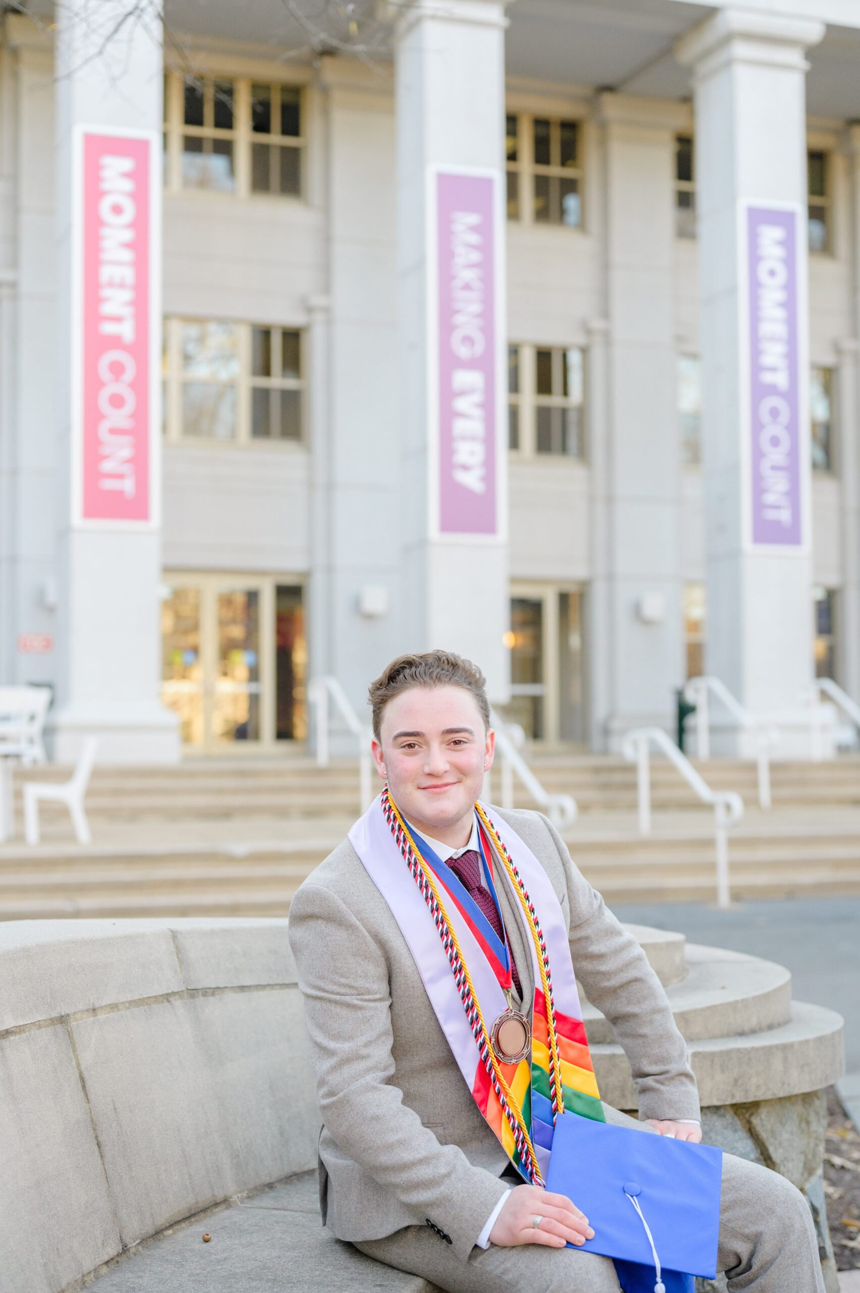 AU Grad Photos in Washington, DC photographed by Baltimore Grad Photographer Cait Kramer.