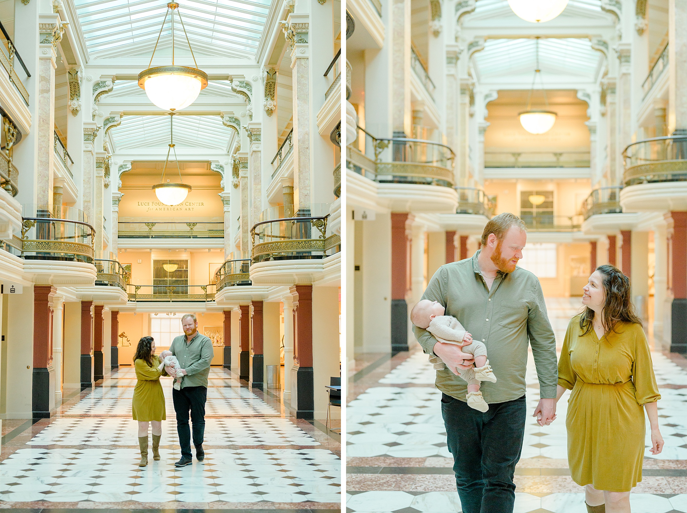 Family Session at the National Portrait Gallery in Washington, D.C. photographed by Baltimore Portrait Photographer Cait Kramer.