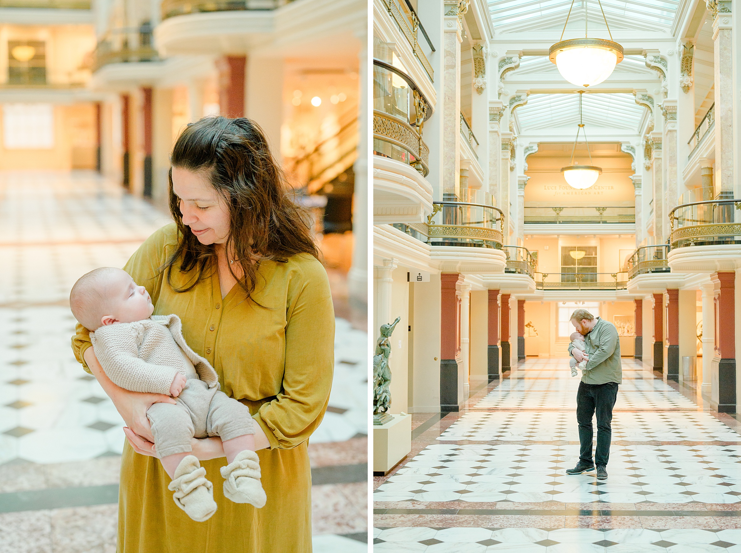 Family Session at the National Portrait Gallery in Washington, D.C. photographed by Baltimore Portrait Photographer Cait Kramer.