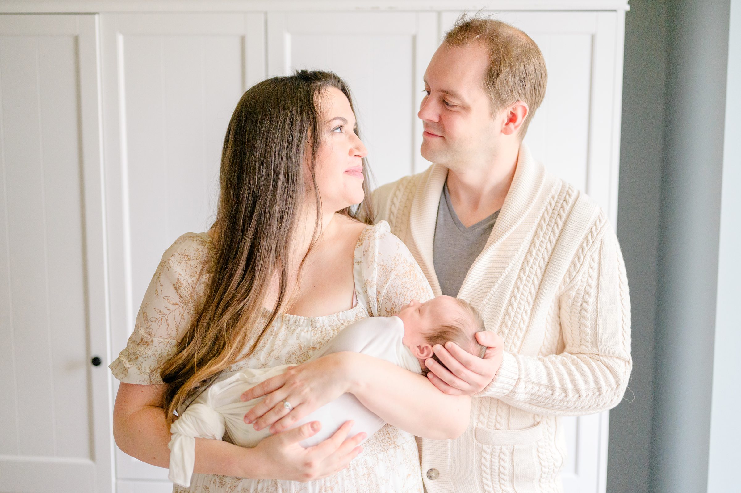 Old Town Alexandria In Home Newborn Session photographed by Baltimore Newborn Photographer Cait Kramer.