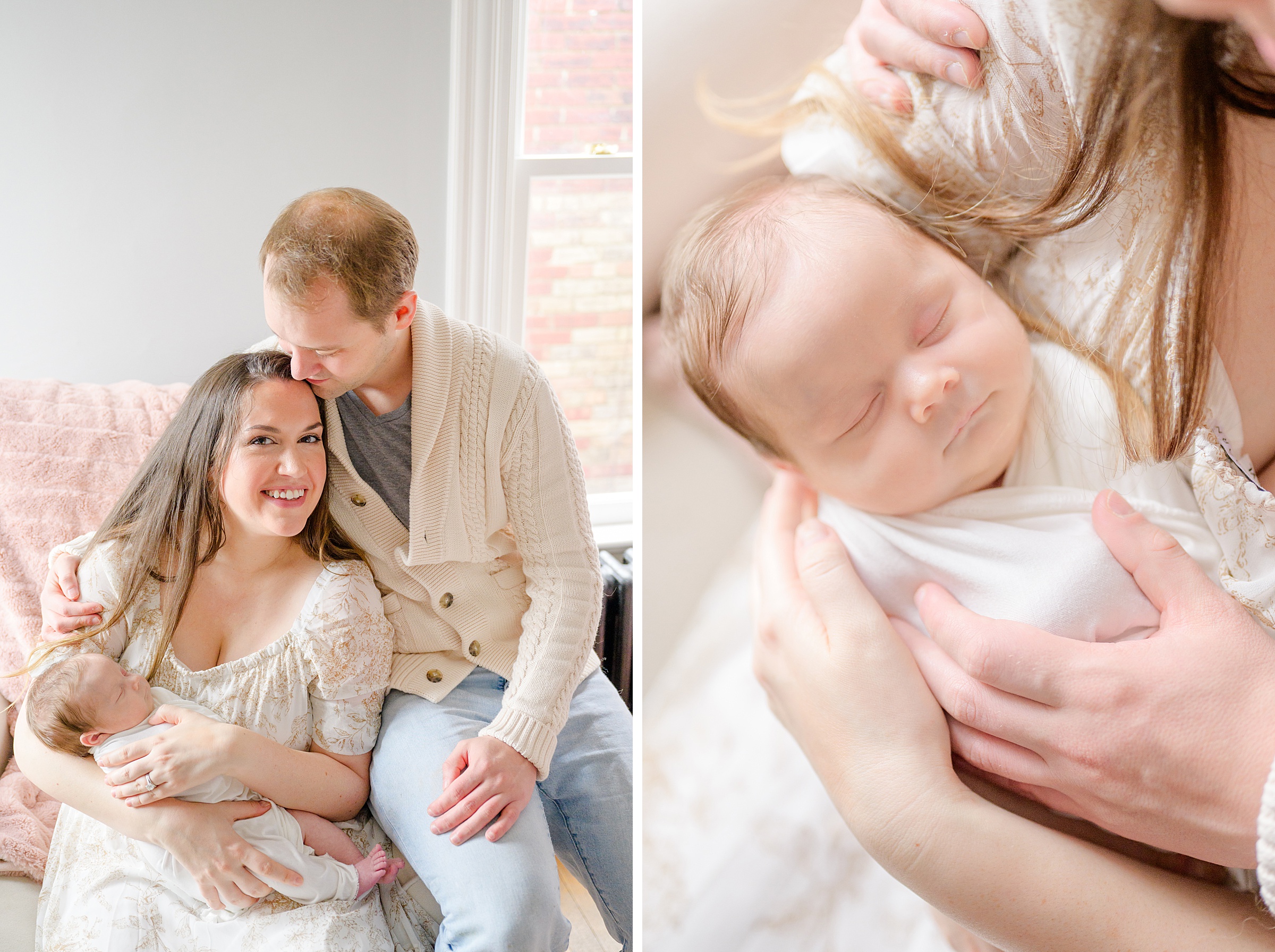 Old Town Alexandria In Home Newborn Session photographed by Baltimore Newborn Photographer Cait Kramer.