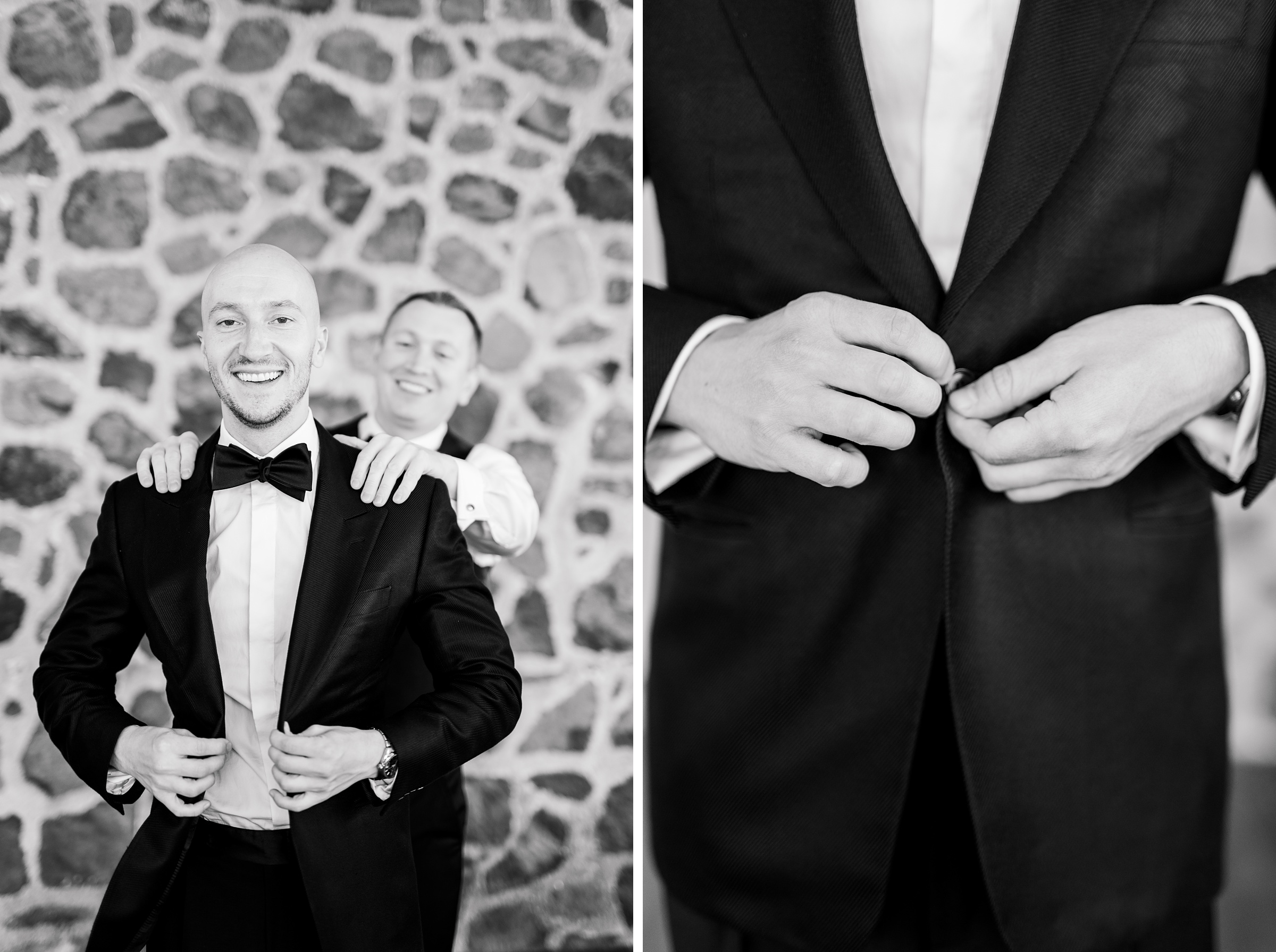 Groom getting ready at Poplar Springs Manor in Warrenton, Virginia photographed by Baltimore Wedding Photographer Cait Kramer